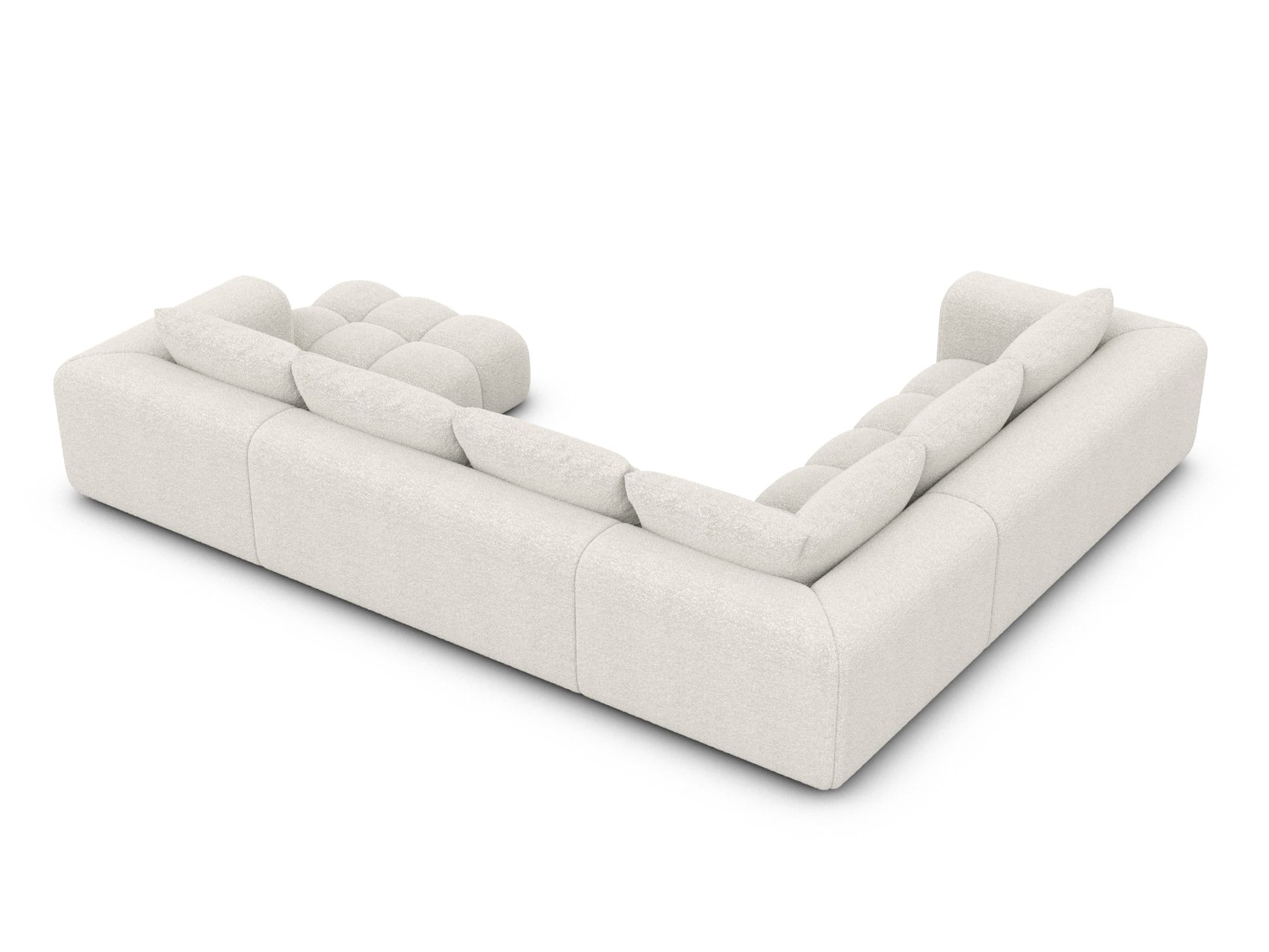 XXL Stoff Wohnlandschaft Casaluna U-Form Weiß