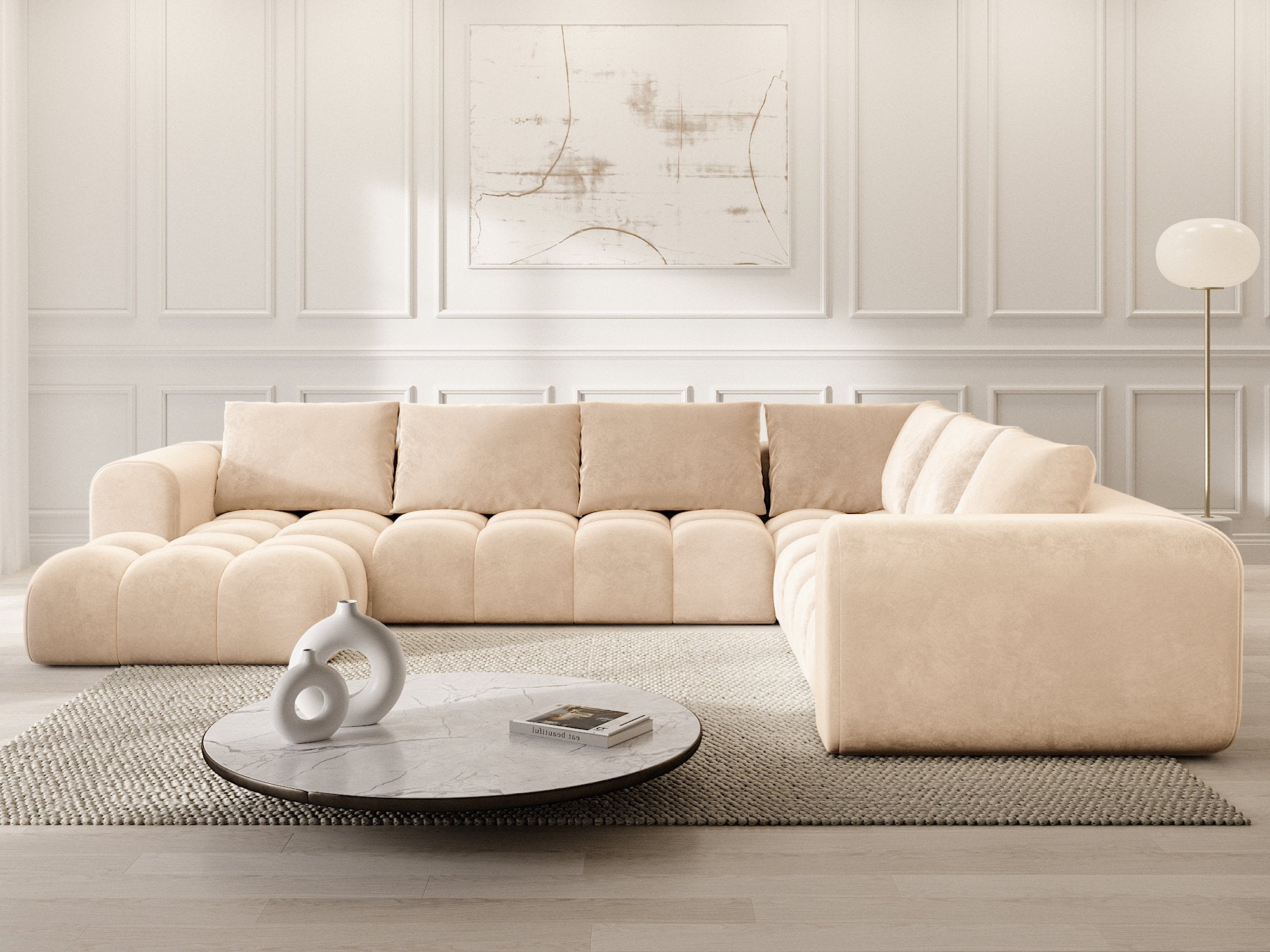 Polster Wohnlandschaft Casaluna XXL U-Form Beige