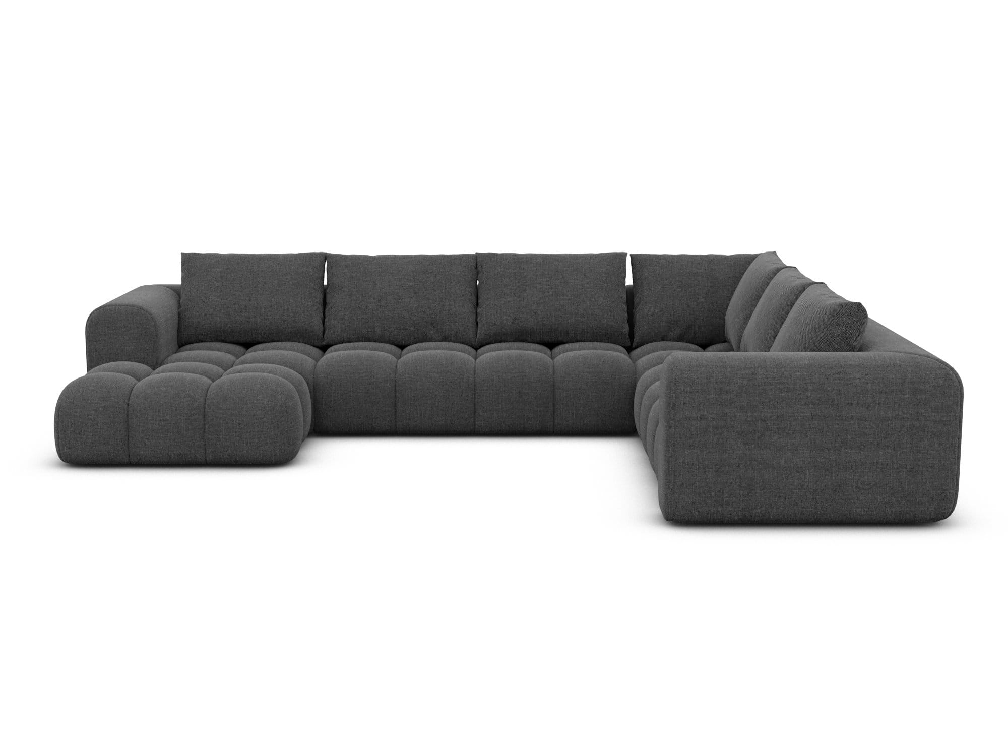 XXL Stoff Wohnlandschaft Casaluna U-Form Anthrazit