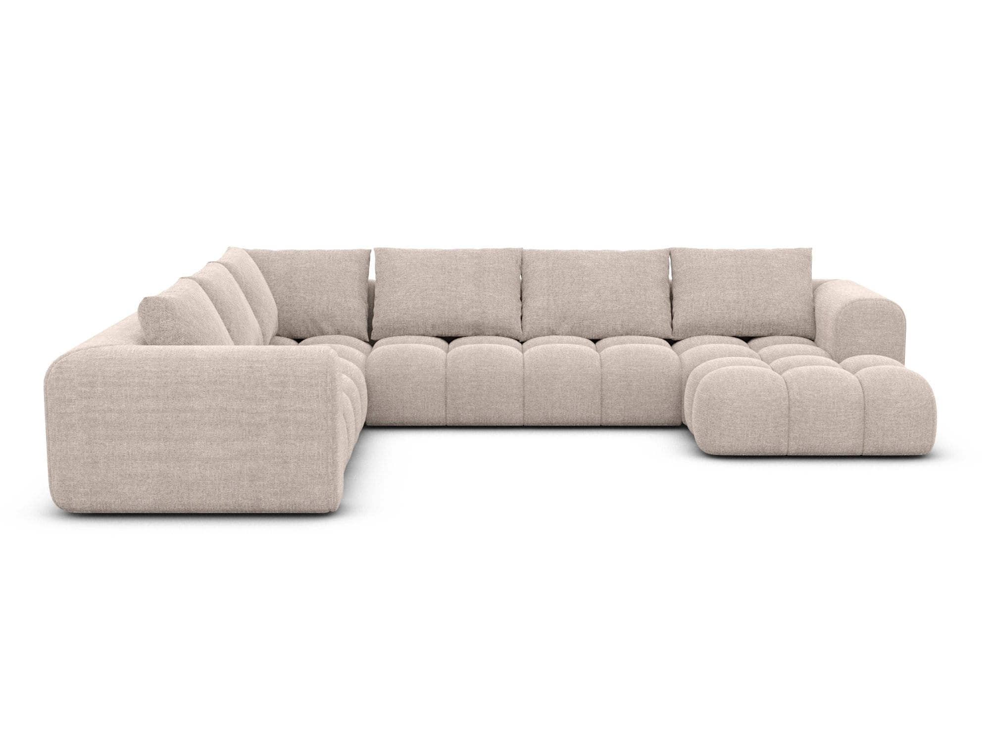 XXL Stoff Wohnlandschaft Casaluna U-Form Beige