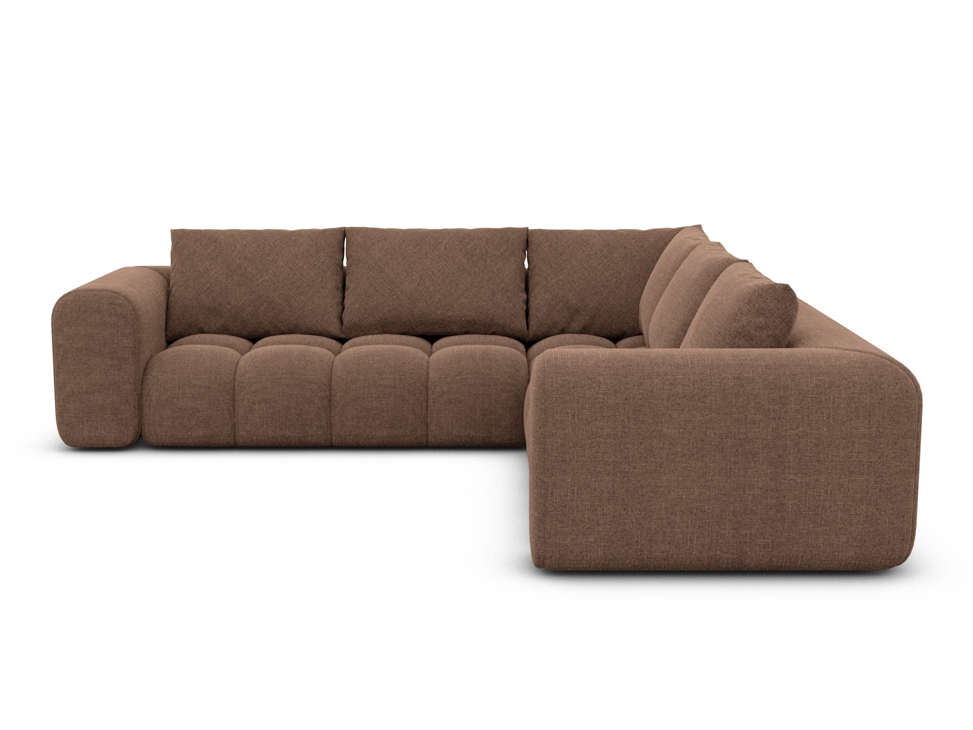 Couch Casaluna L-Form in Stoff Braun