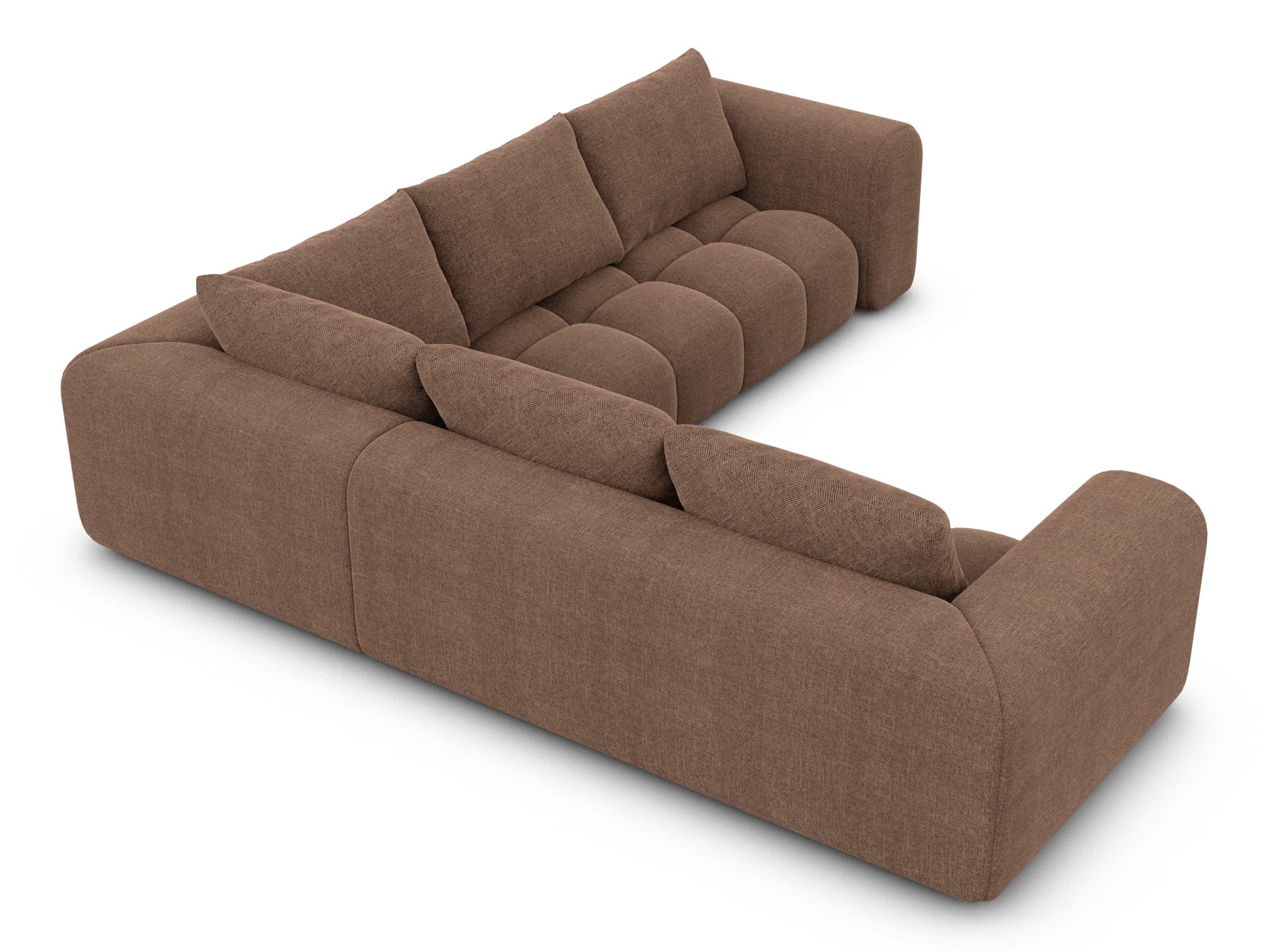 Couch Casaluna L-Form in Stoff Braun