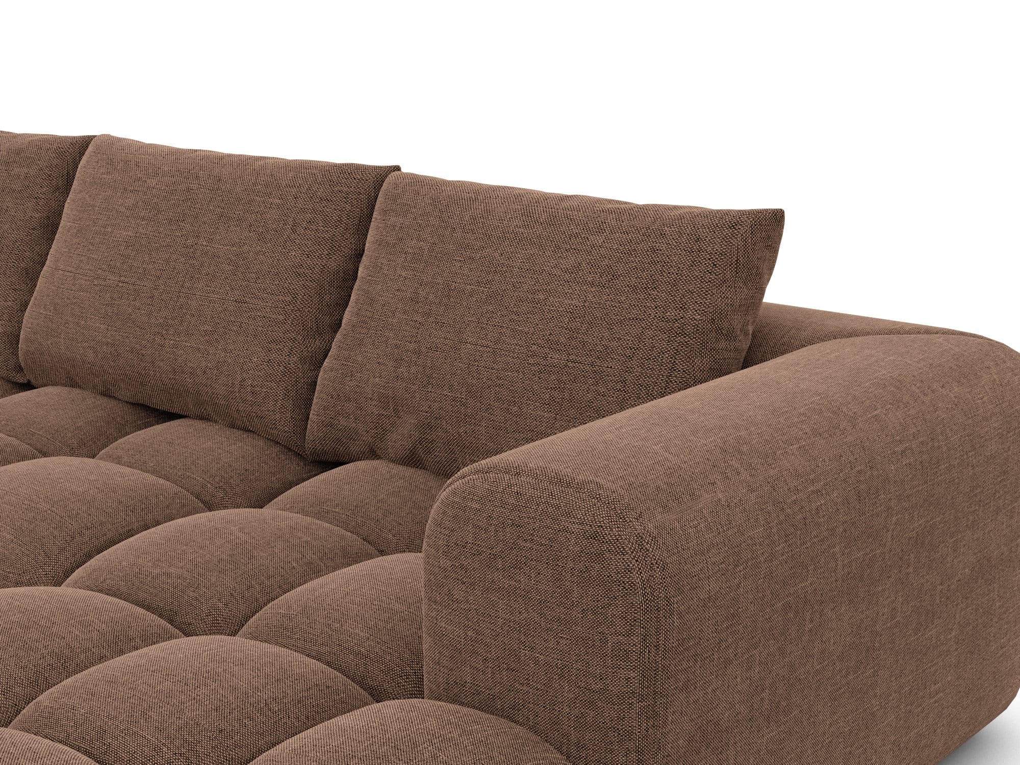 Couch Casaluna L-Form in Stoff Braun