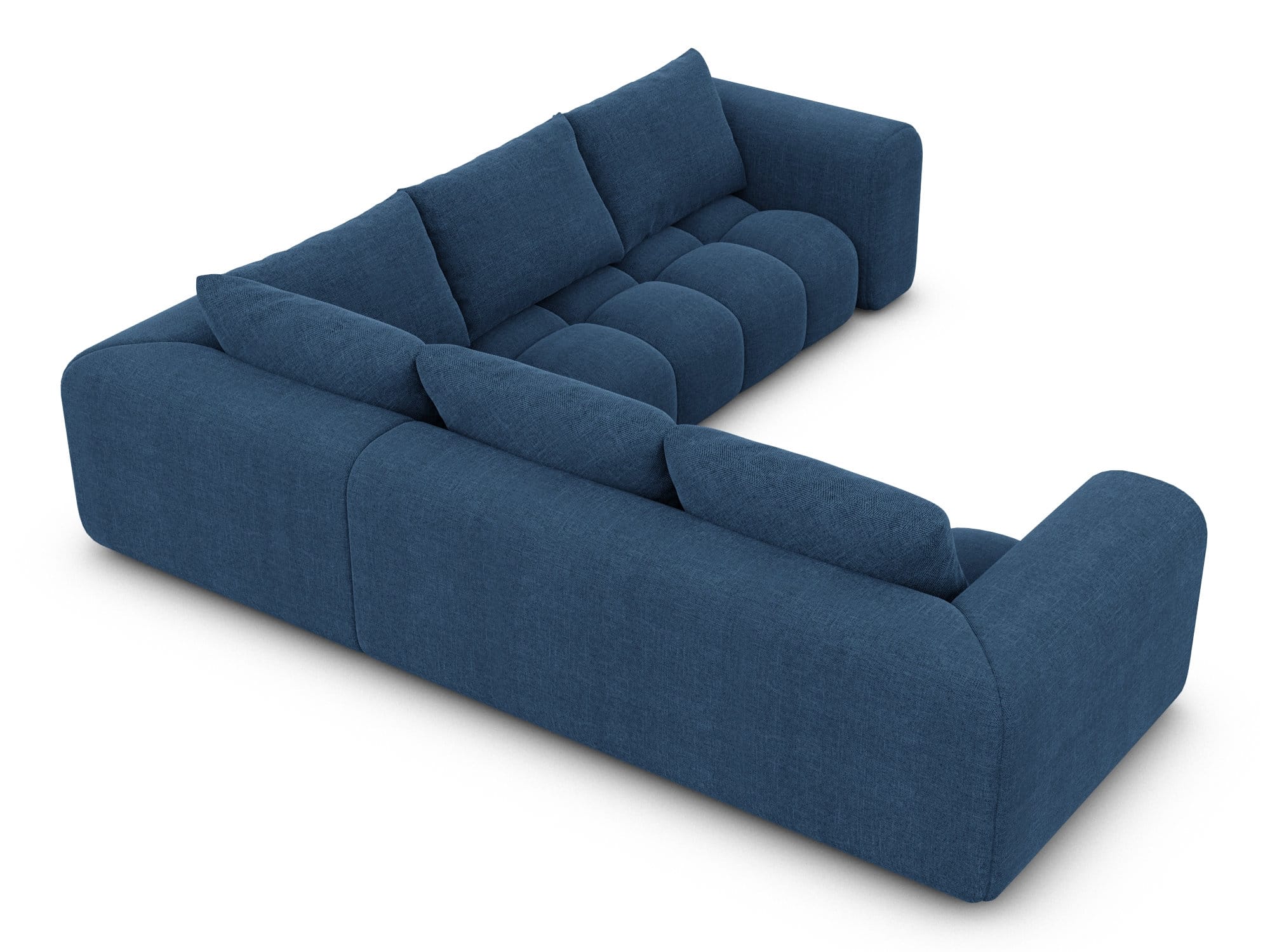 Couch Casaluna L-Form in Stoff Dunkelblau