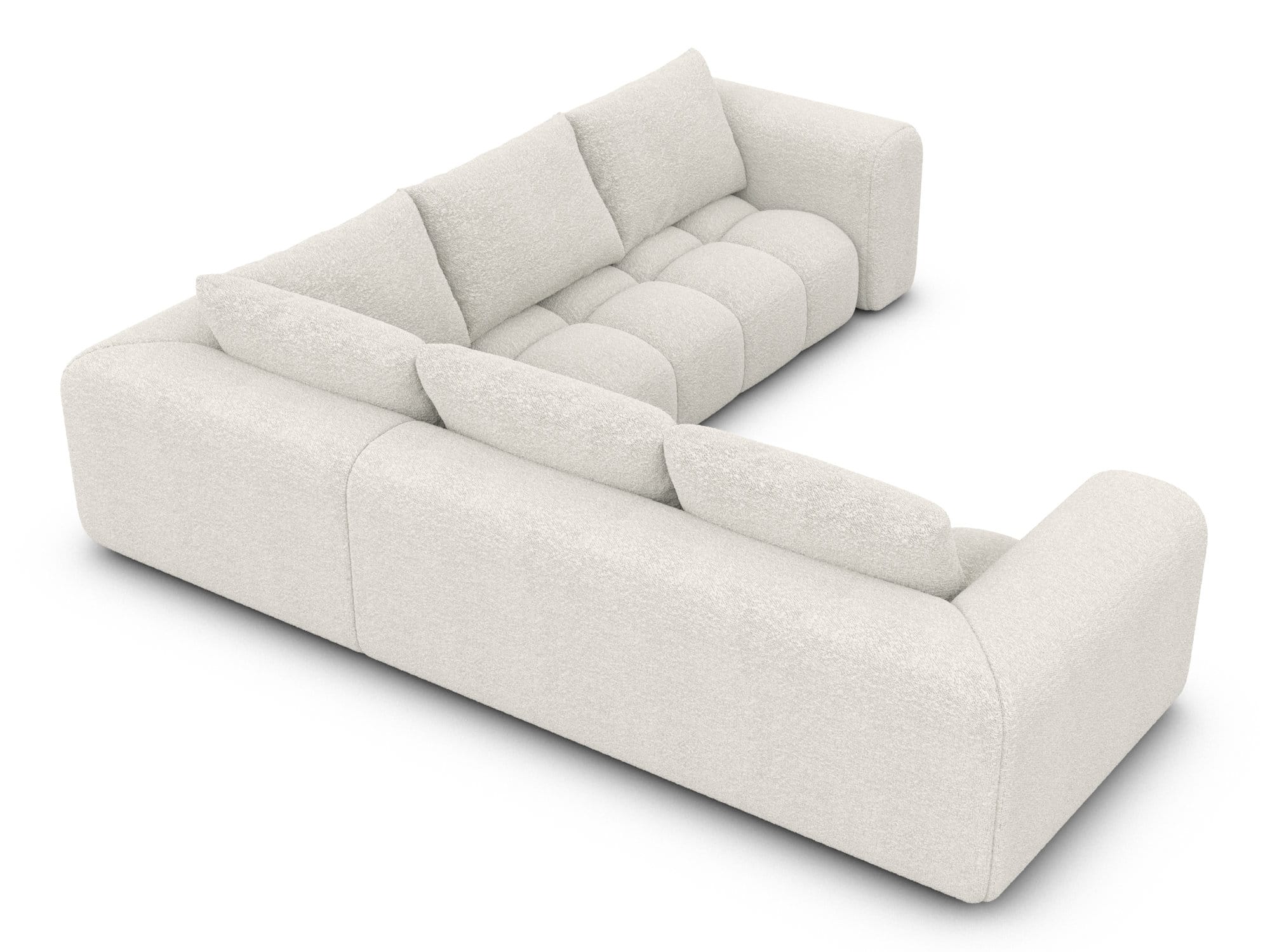 Couch Casaluna L Form in Stoff weiß
