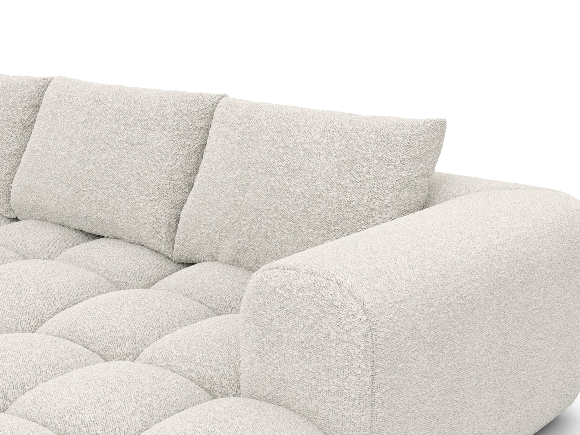 Couch Casaluna L Form in Stoff weiß