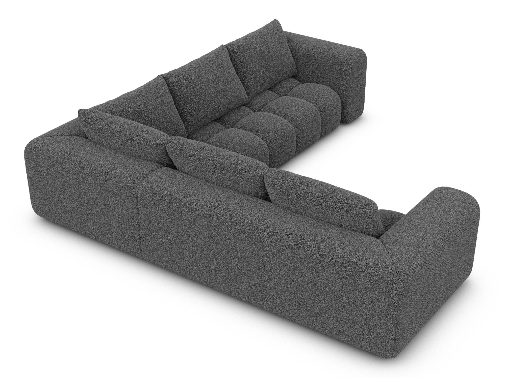Couch Casaluna L-Form in Stoff Graphite