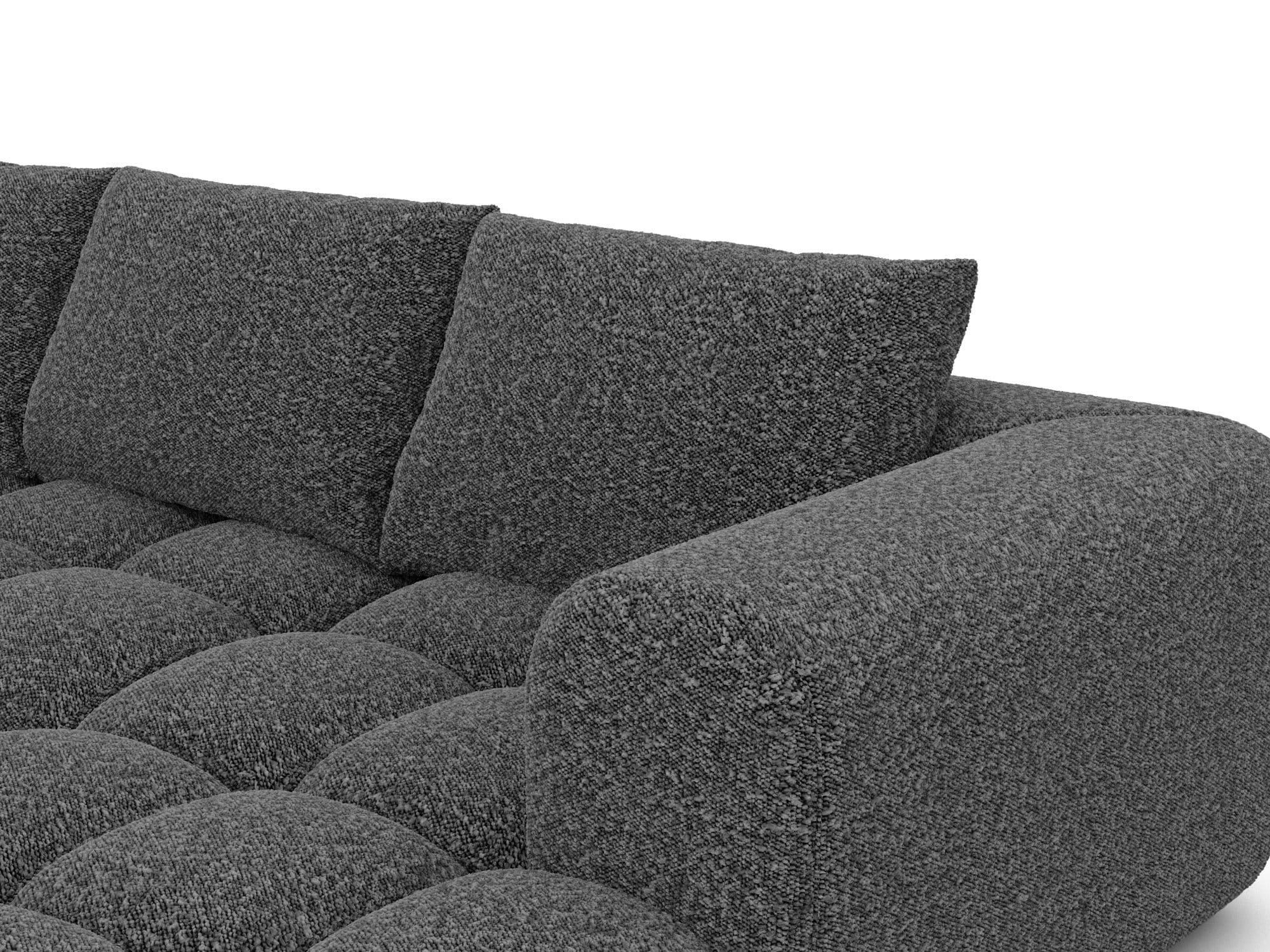 Couch Casaluna L-Form in Stoff Graphite