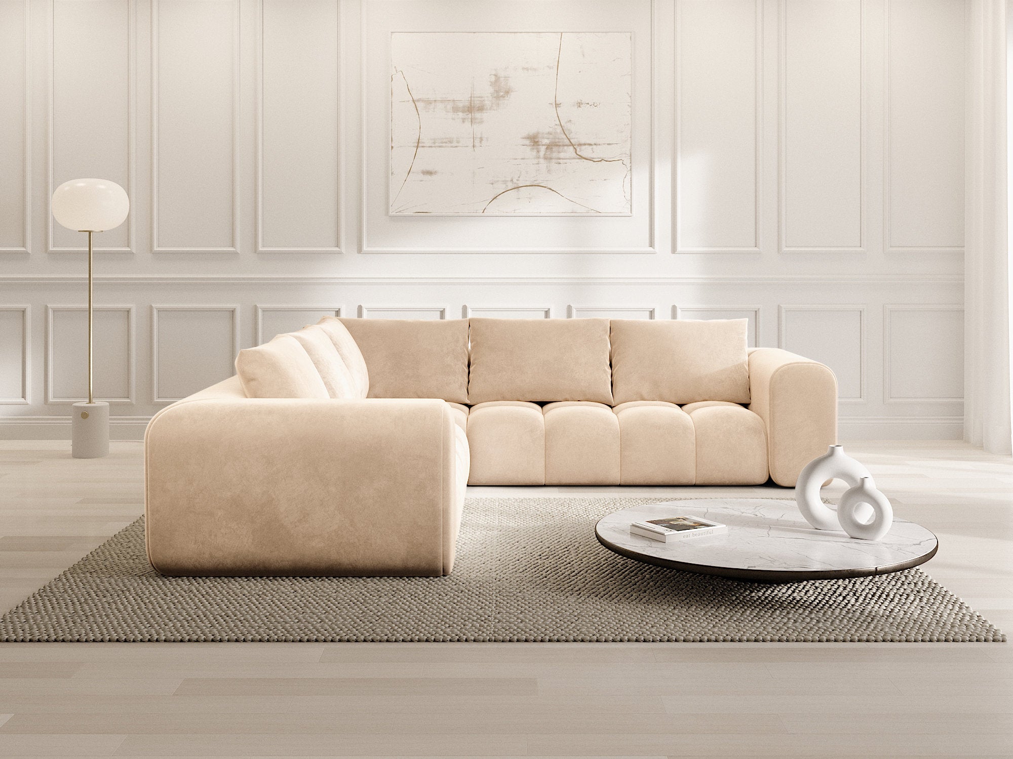 Polster Ecksofa Casaluna L Form Beige