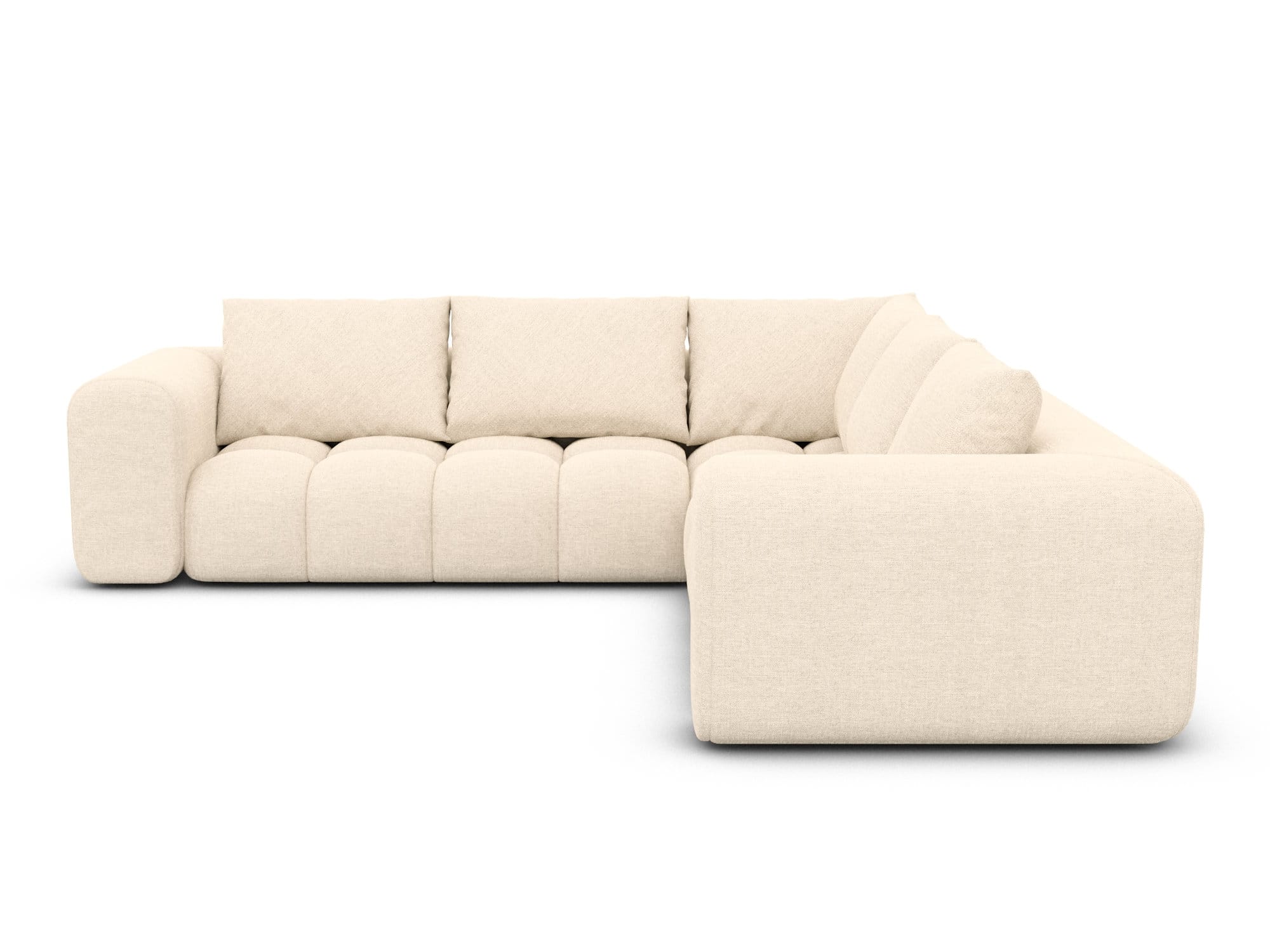 Couch Casaluna L Form in Stoff creme
