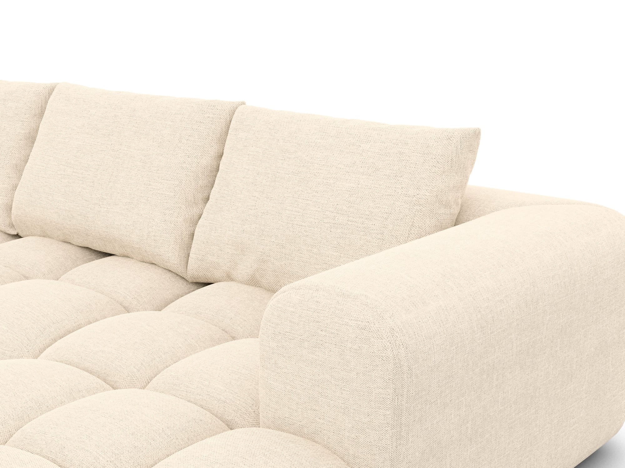 Couch Casaluna L Form in Stoff creme