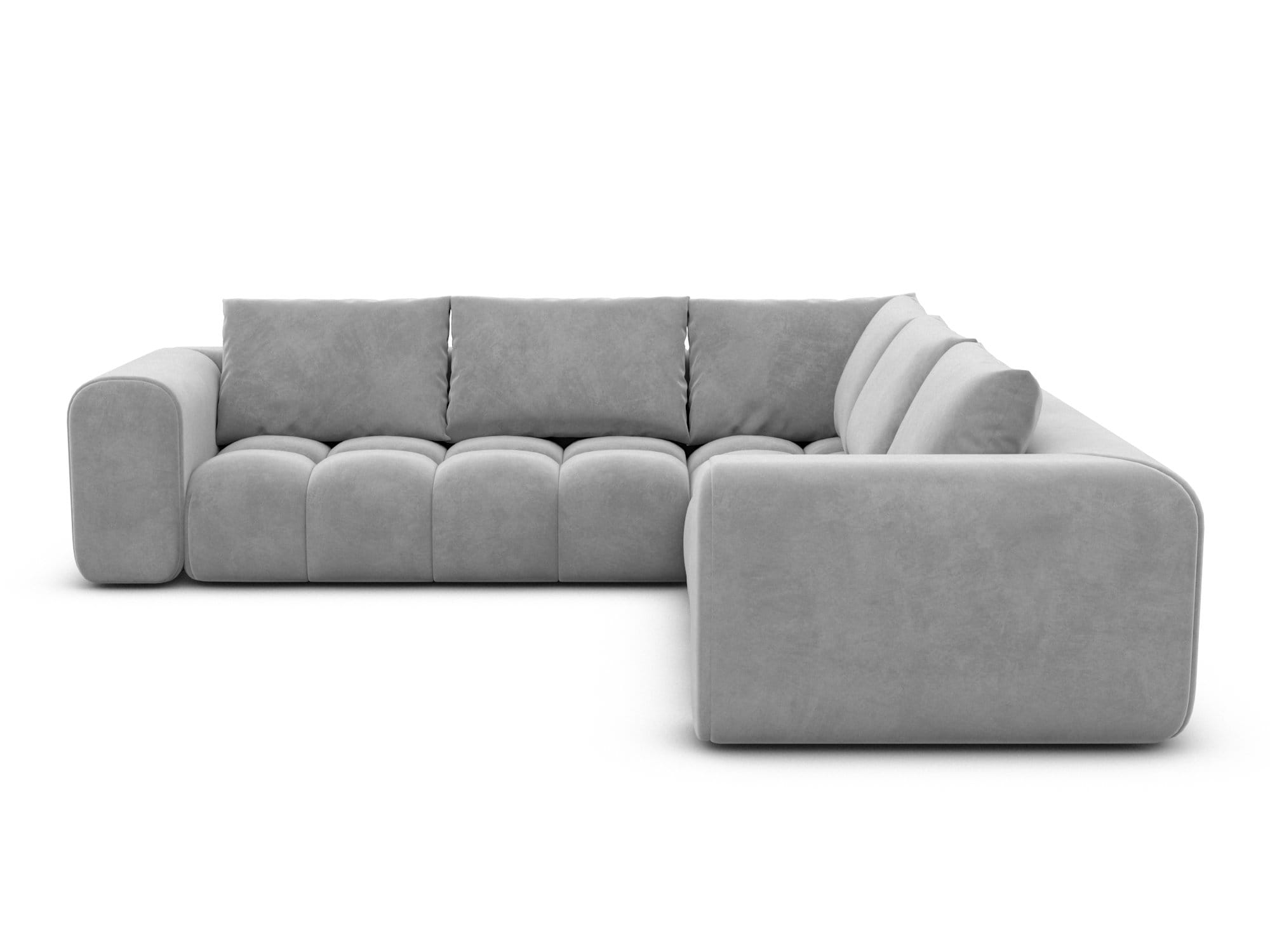 Couch Casaluna L-Form in Stoff Hellgrau