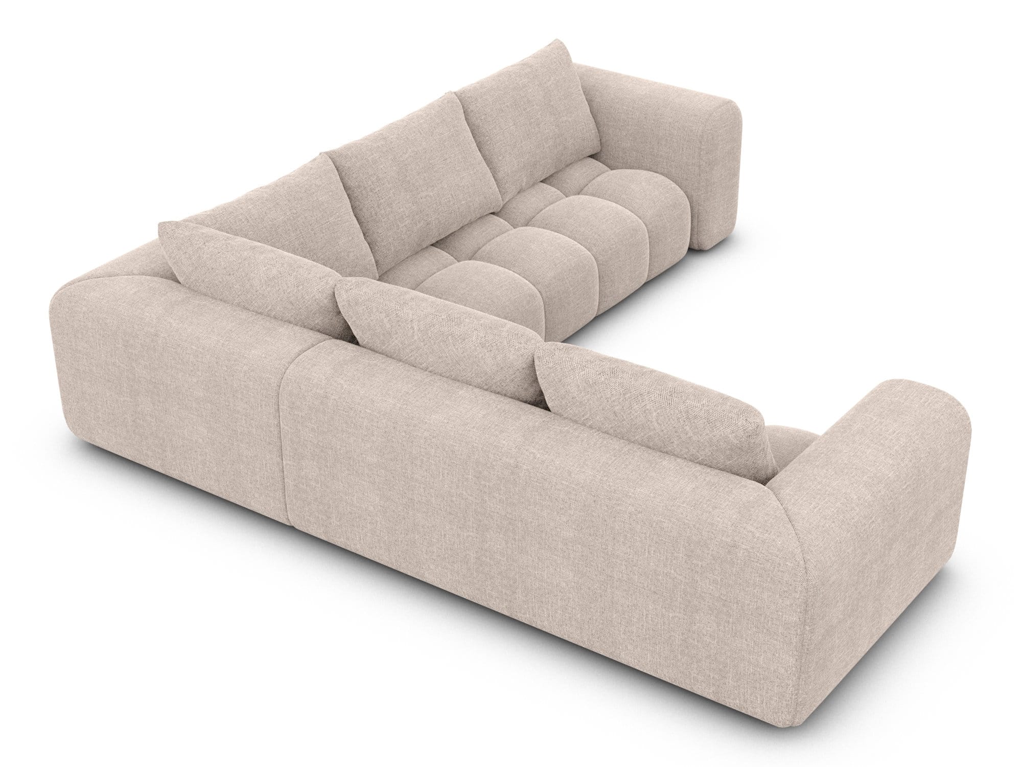 Couch Casaluna L Form in Stoff beige