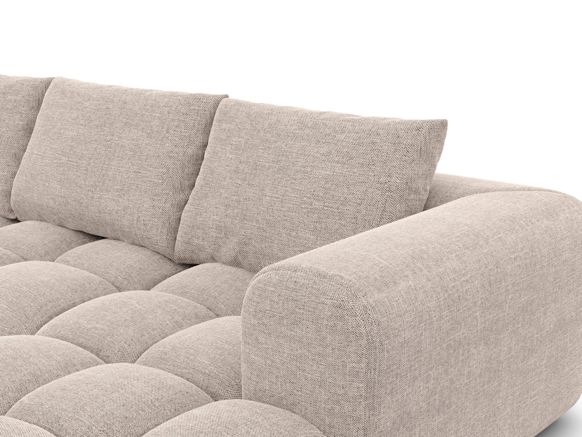 Couch Casaluna L Form in Stoff beige