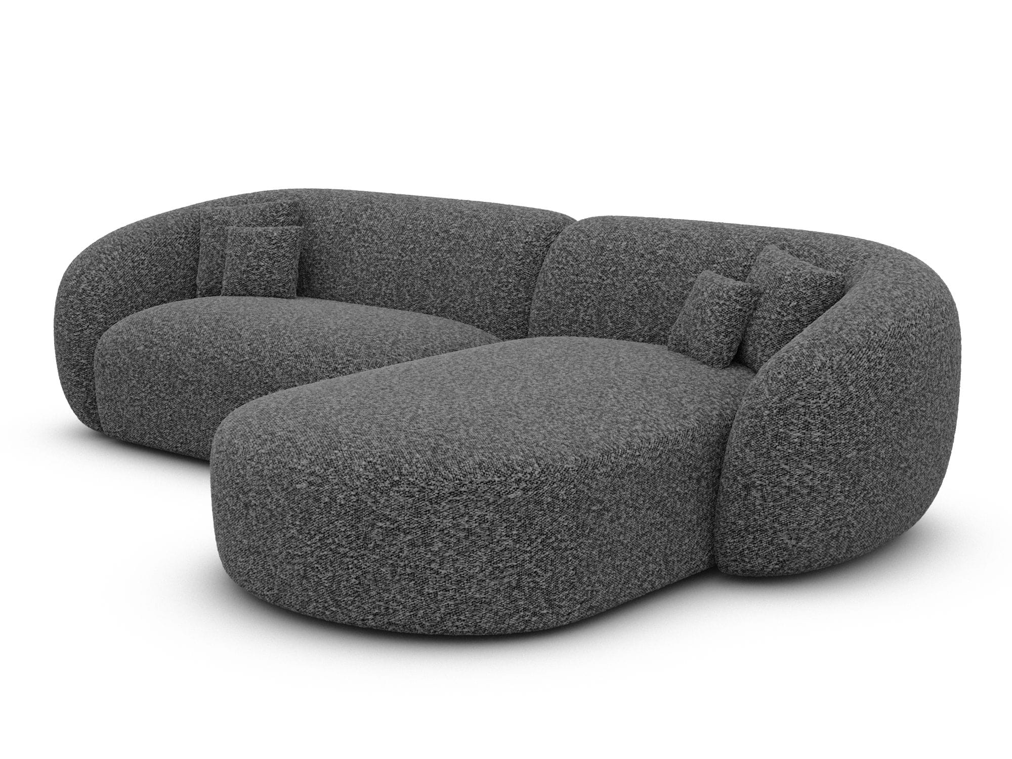 Stoff Ecksofa Sorelia L-Form Kurz Graphite