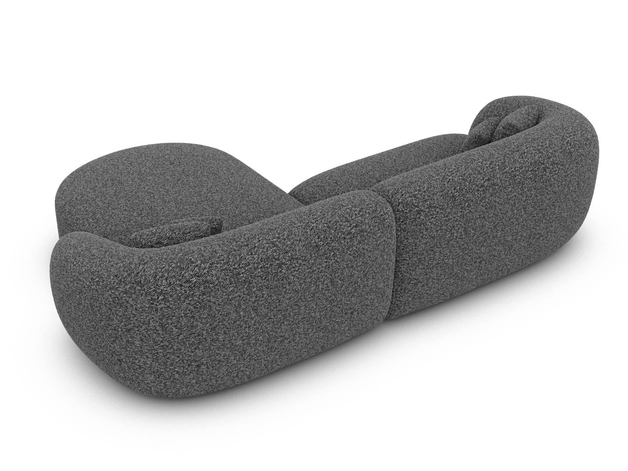 Stoff Ecksofa Sorelia L-Form Kurz Graphite