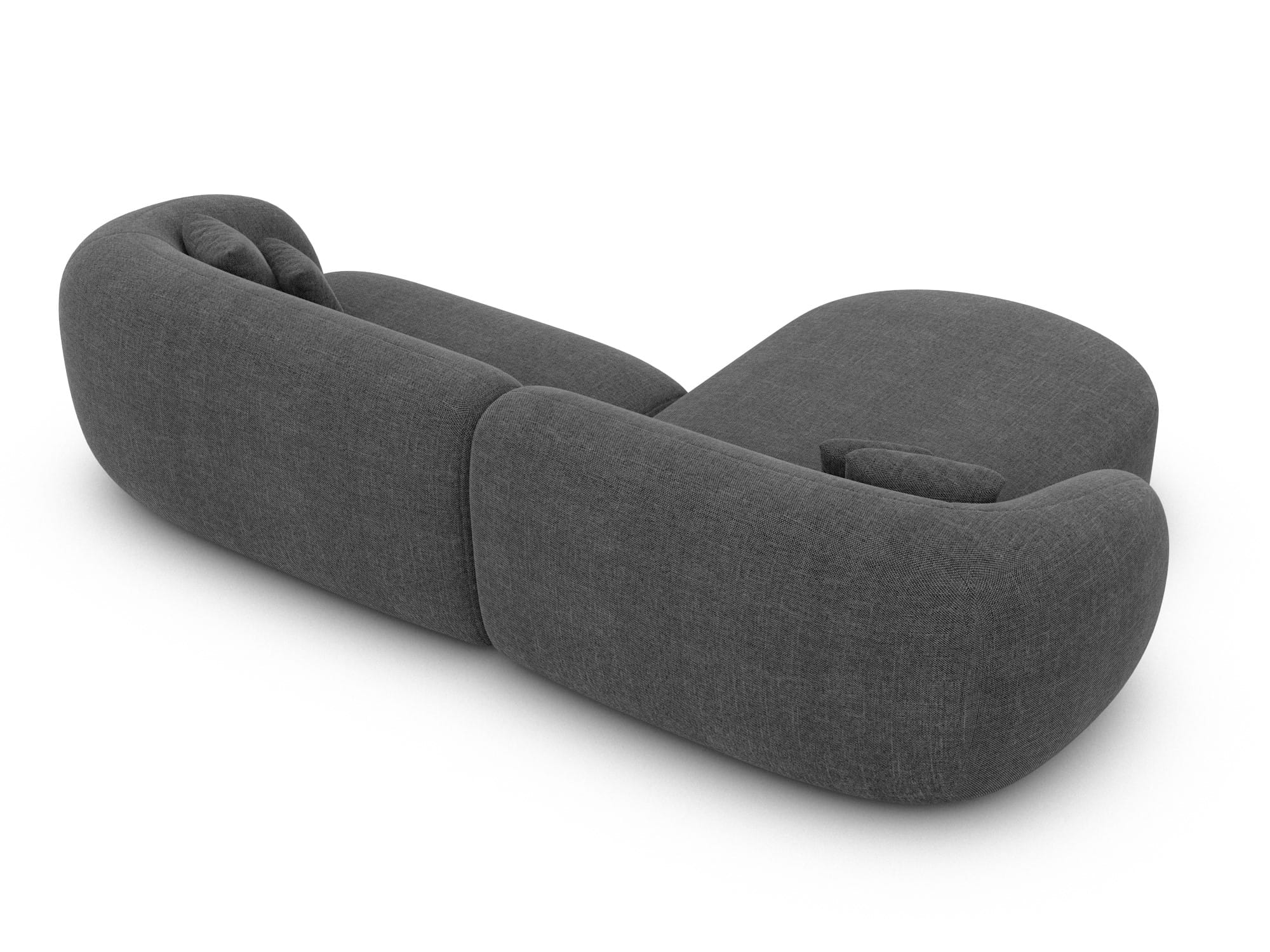 Stoff Ecksofa Sorelia L-Form Kurz Anthrazit