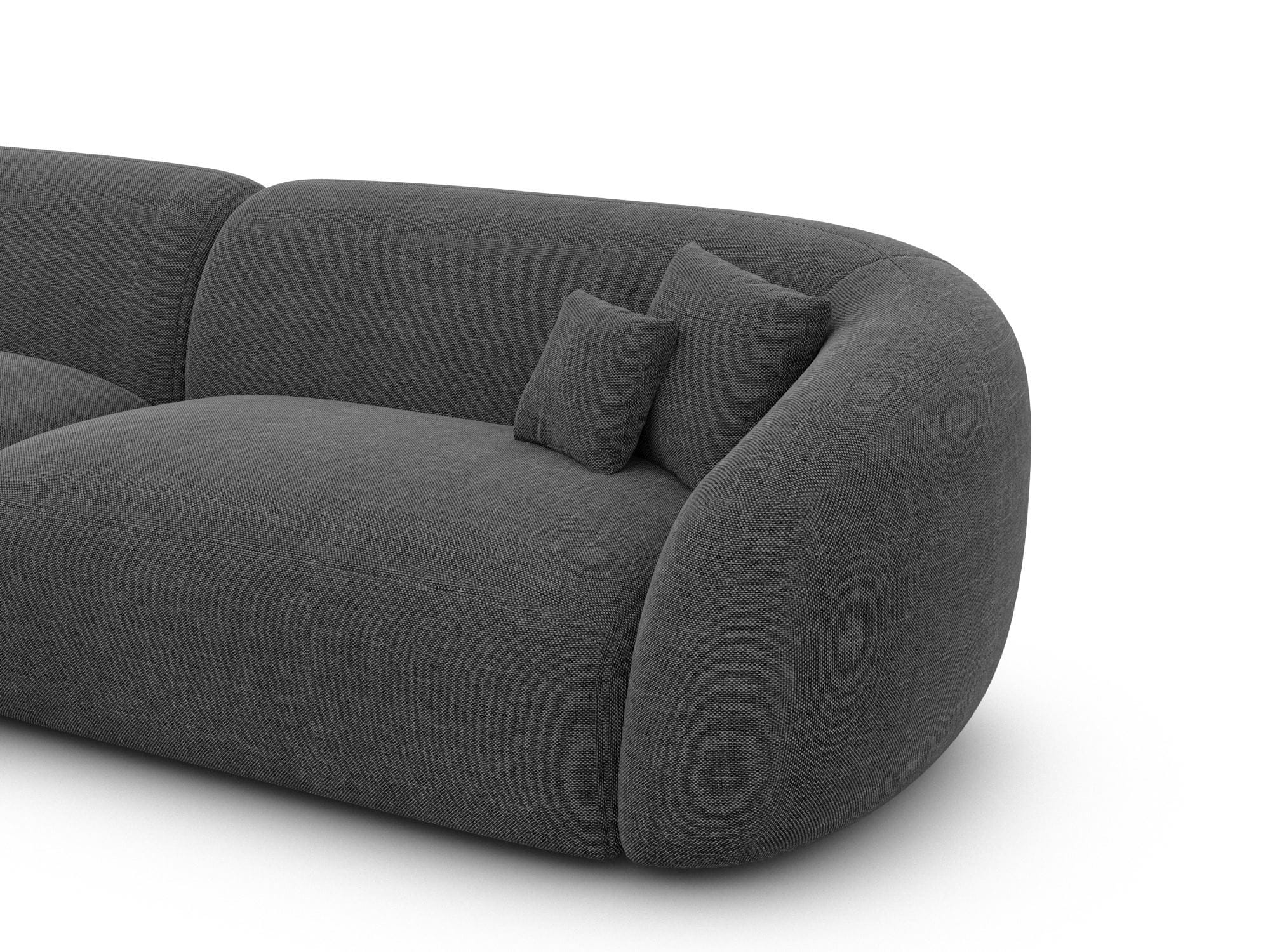 Stoff Ecksofa Sorelia L-Form Kurz Anthrazit