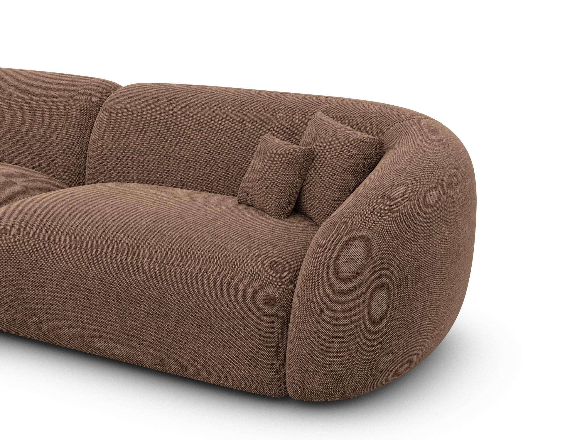 XXL Wohnlandschaft Sorelia U-Form aus Stoff Braun