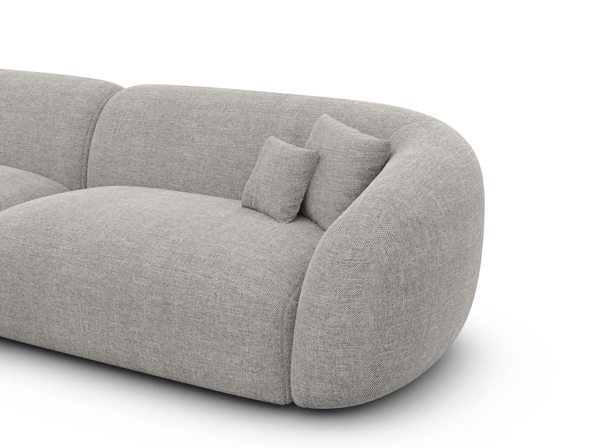 XXL Wohnlandschaft Sorelia U-Form aus Stoff Hellgrau