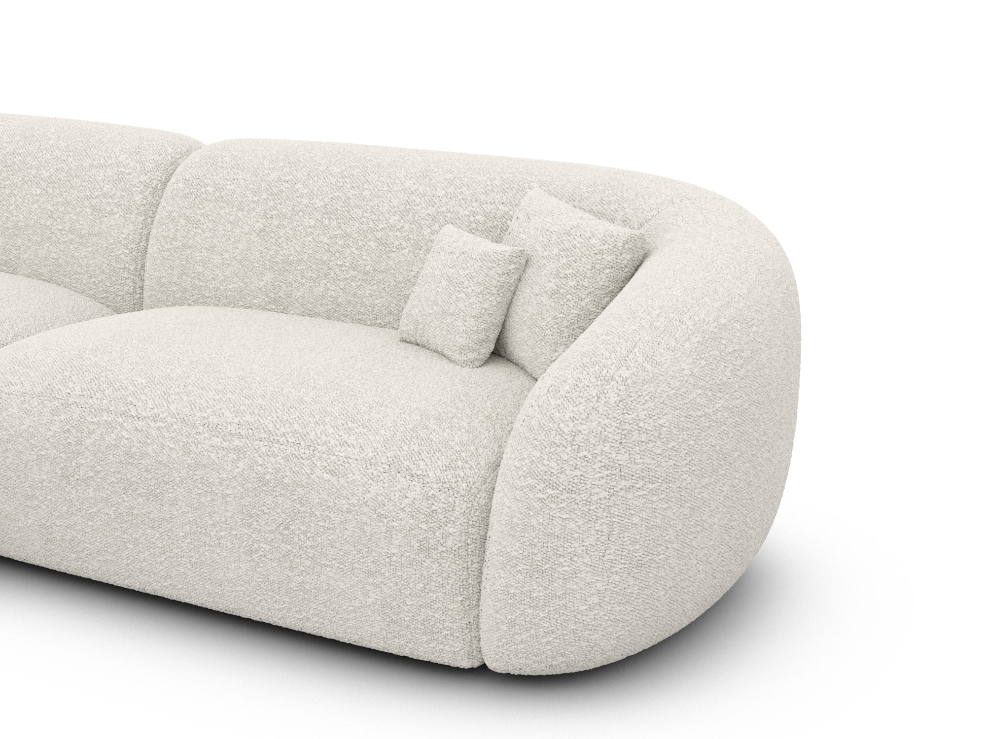 XXL Wohnlandschaft Sorelia U-Form aus Stoff Weiß
