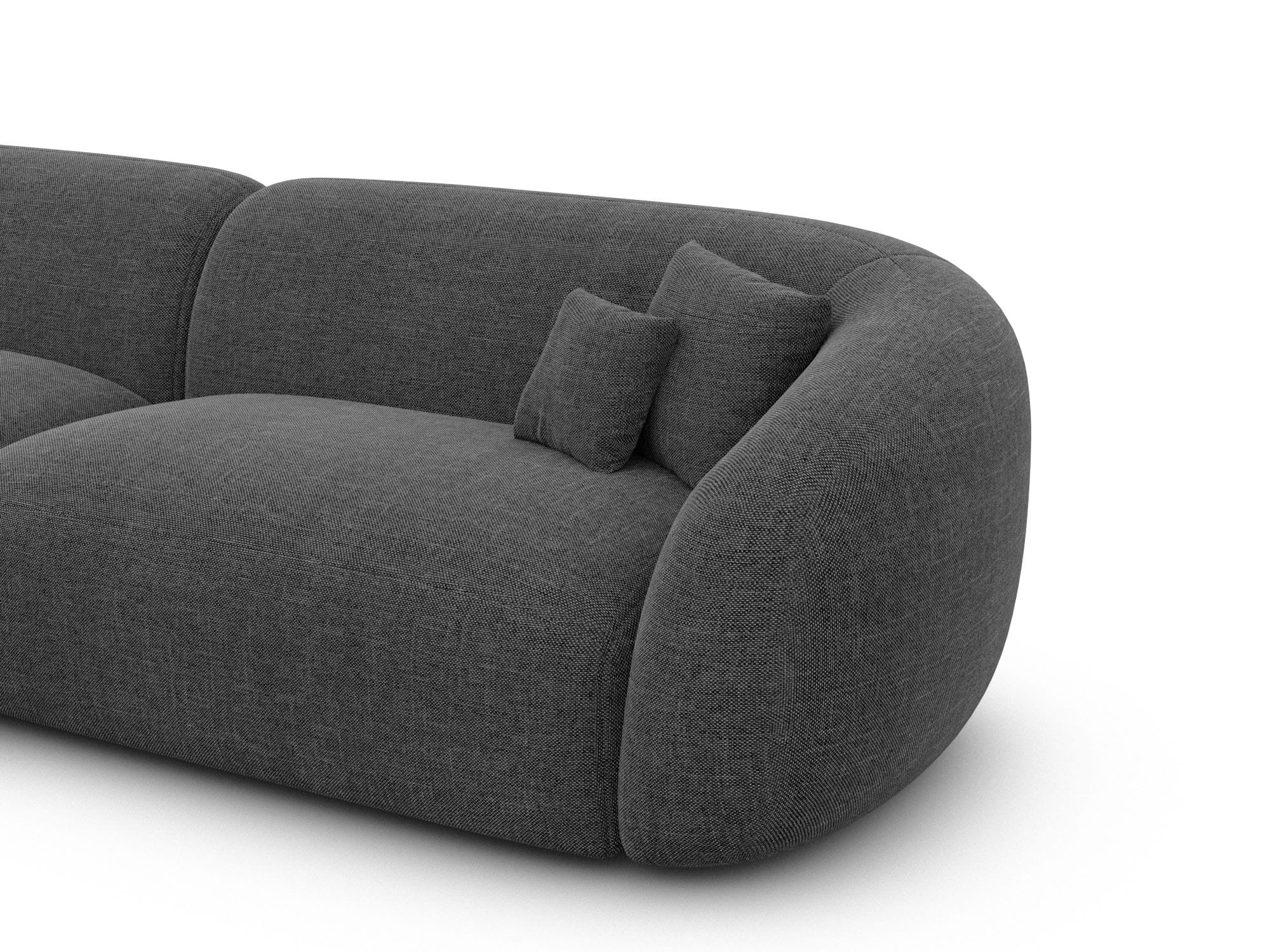 XXL Wohnlandschaft Sorelia U-Form aus Stoff Anthrazit