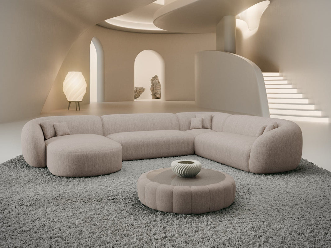 XXL Wohnlandschaft Sorelia U-Form aus Stoff