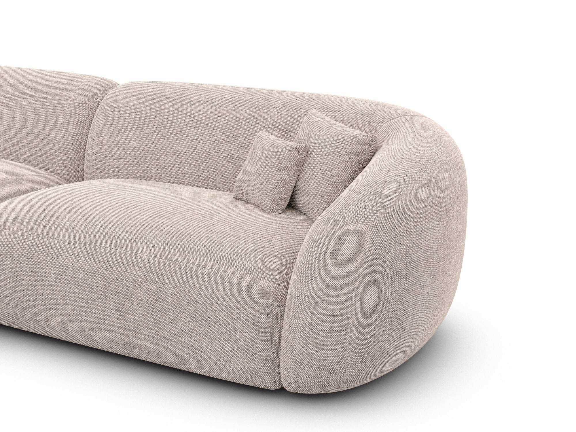 XXL Wohnlandschaft Sorelia U-Form aus Stoff Beige