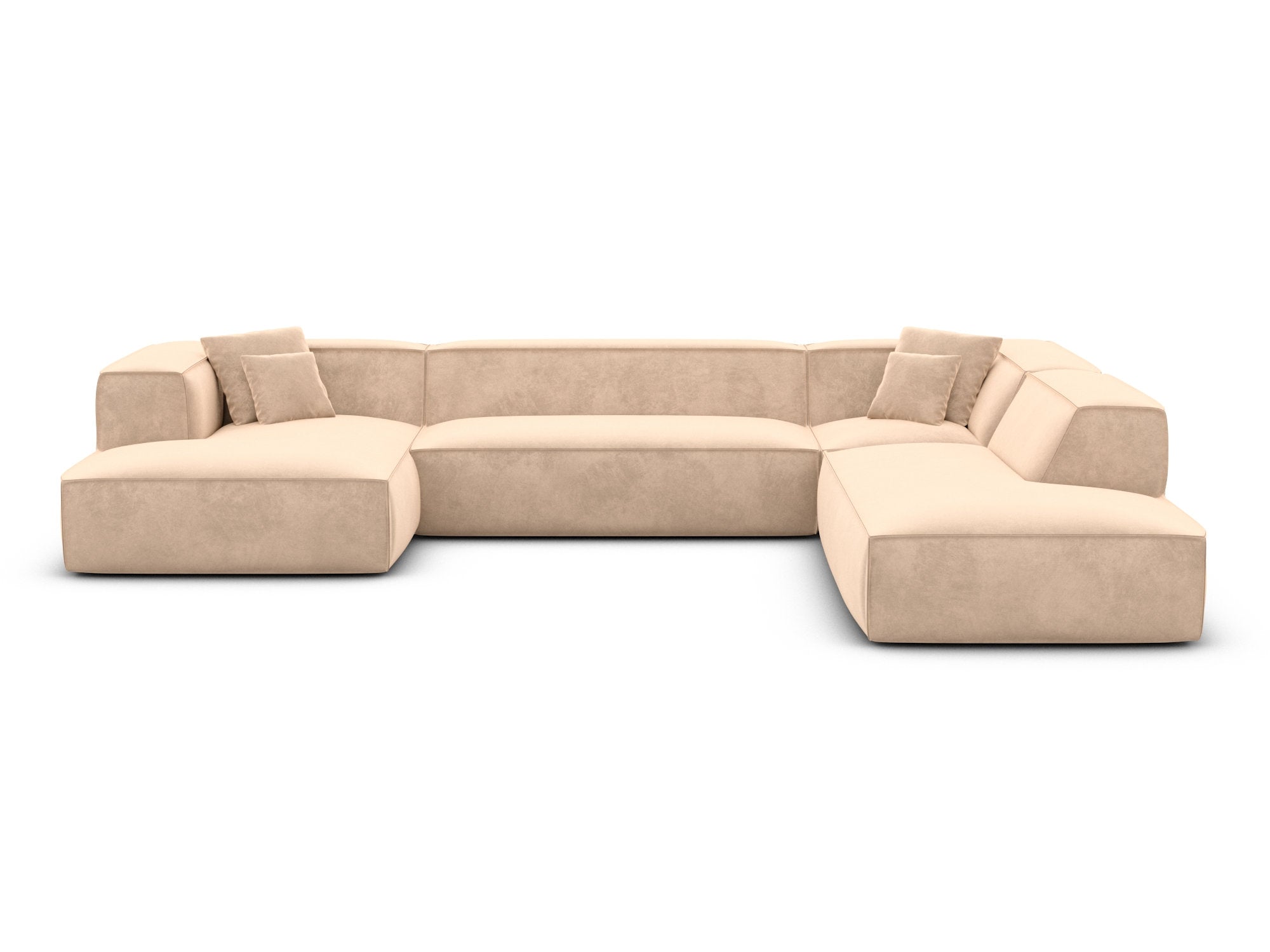 Polster Wohnlandschaft Liranda U-Form Lounge Beige
