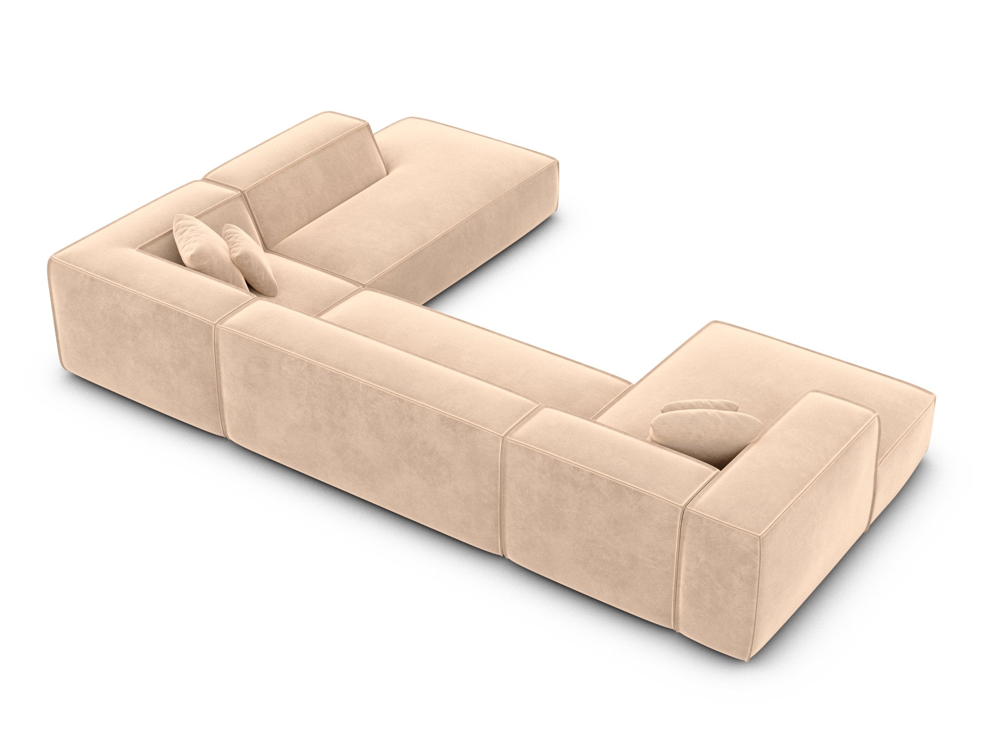 Polster Wohnlandschaft Liranda U-Form Lounge Beige