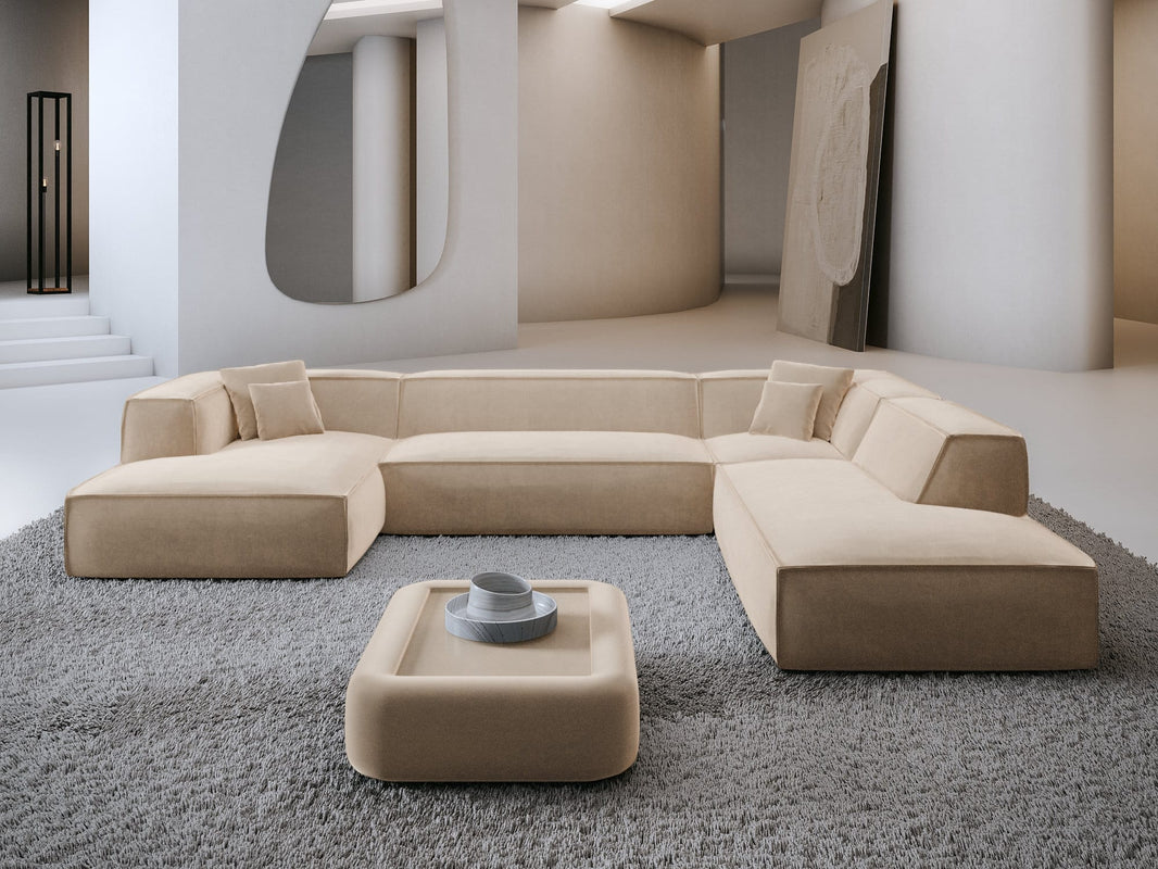 Wohnlandschaft Liranda Lounge U Form aus Stoff