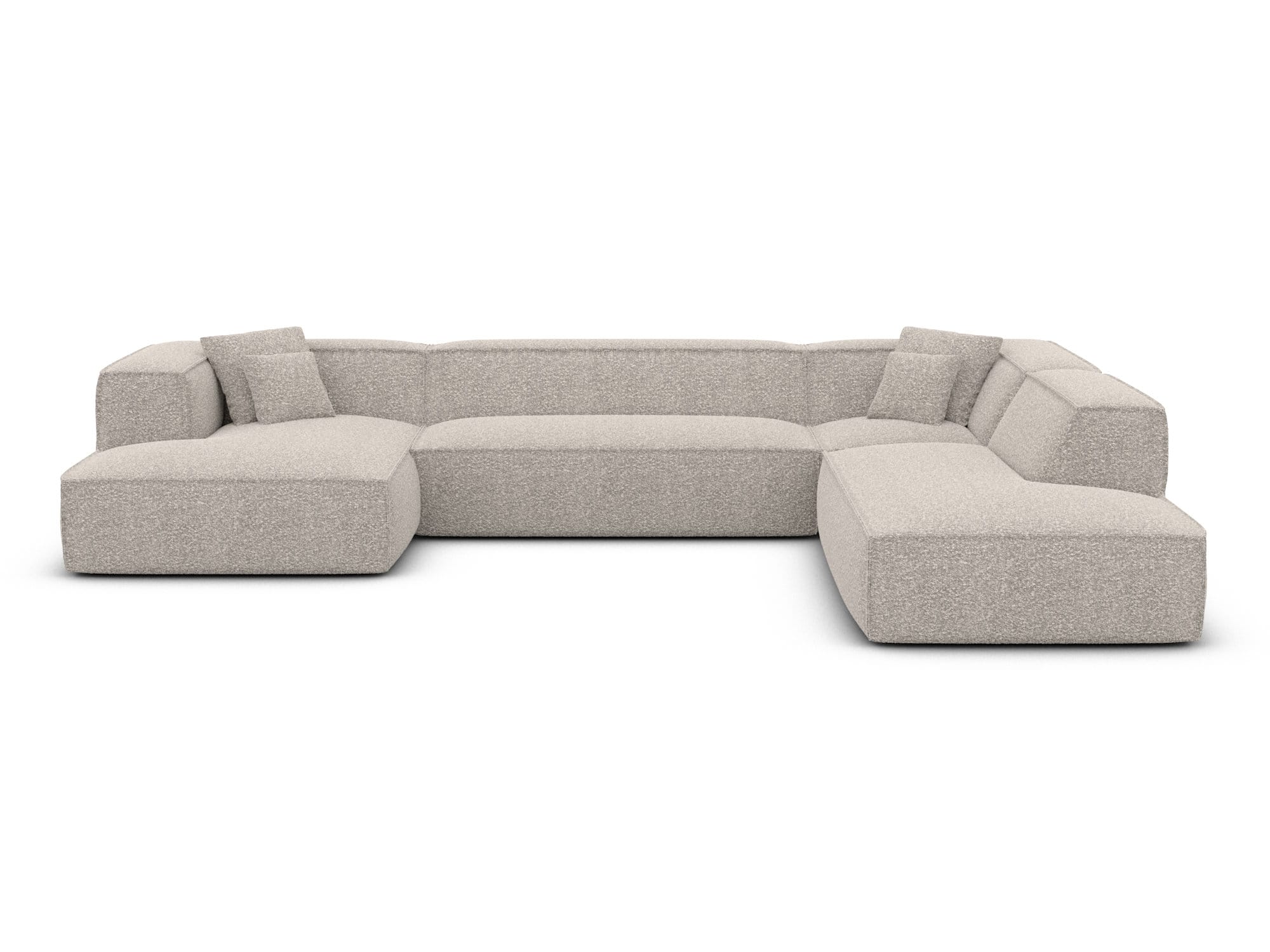 Wohnlandschaft Liranda Lounge U-Form aus Stoff Beige