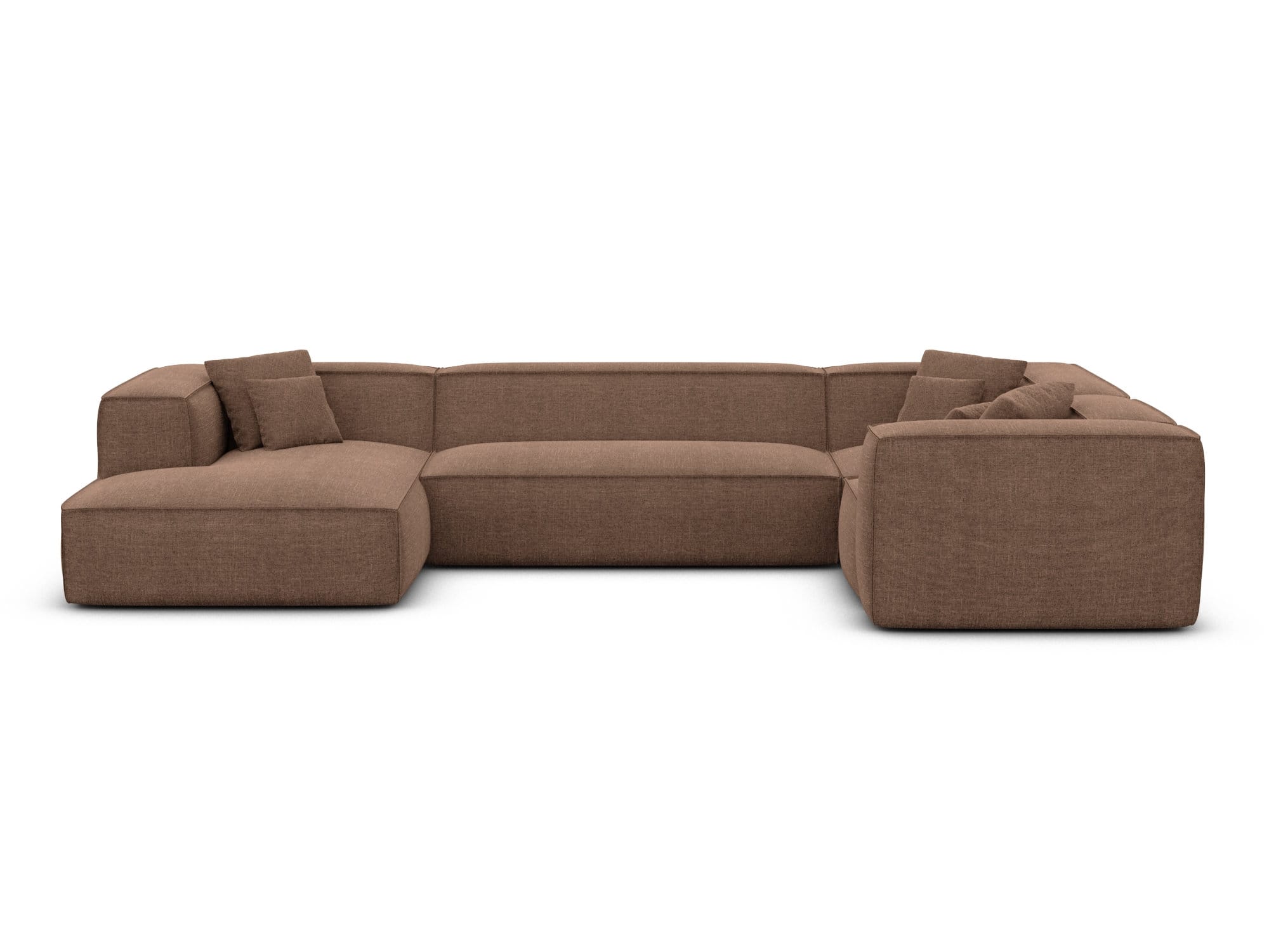 Wohnlandschaft Liranda XL U-Form in Stoff Braun