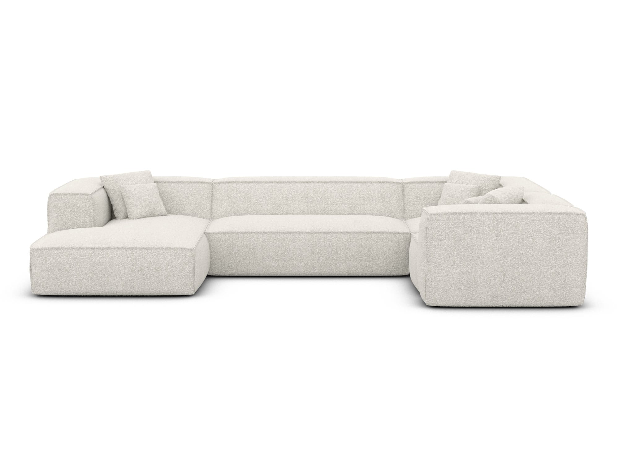 Wohnlandschaft Liranda XL U-Form in Stoff weiß