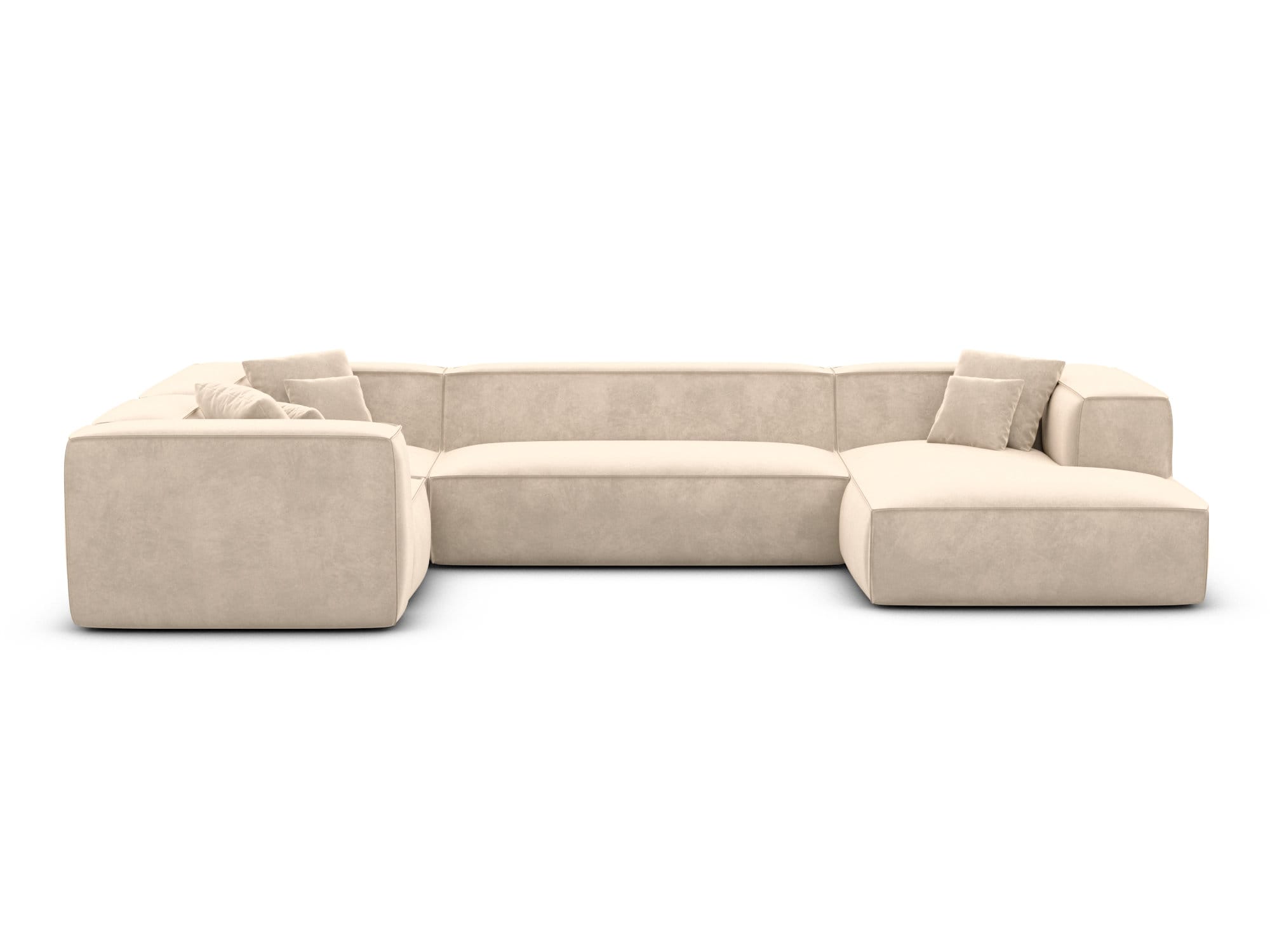 Wohnlandschaft Liranda XL U-Form in Stoff Creme