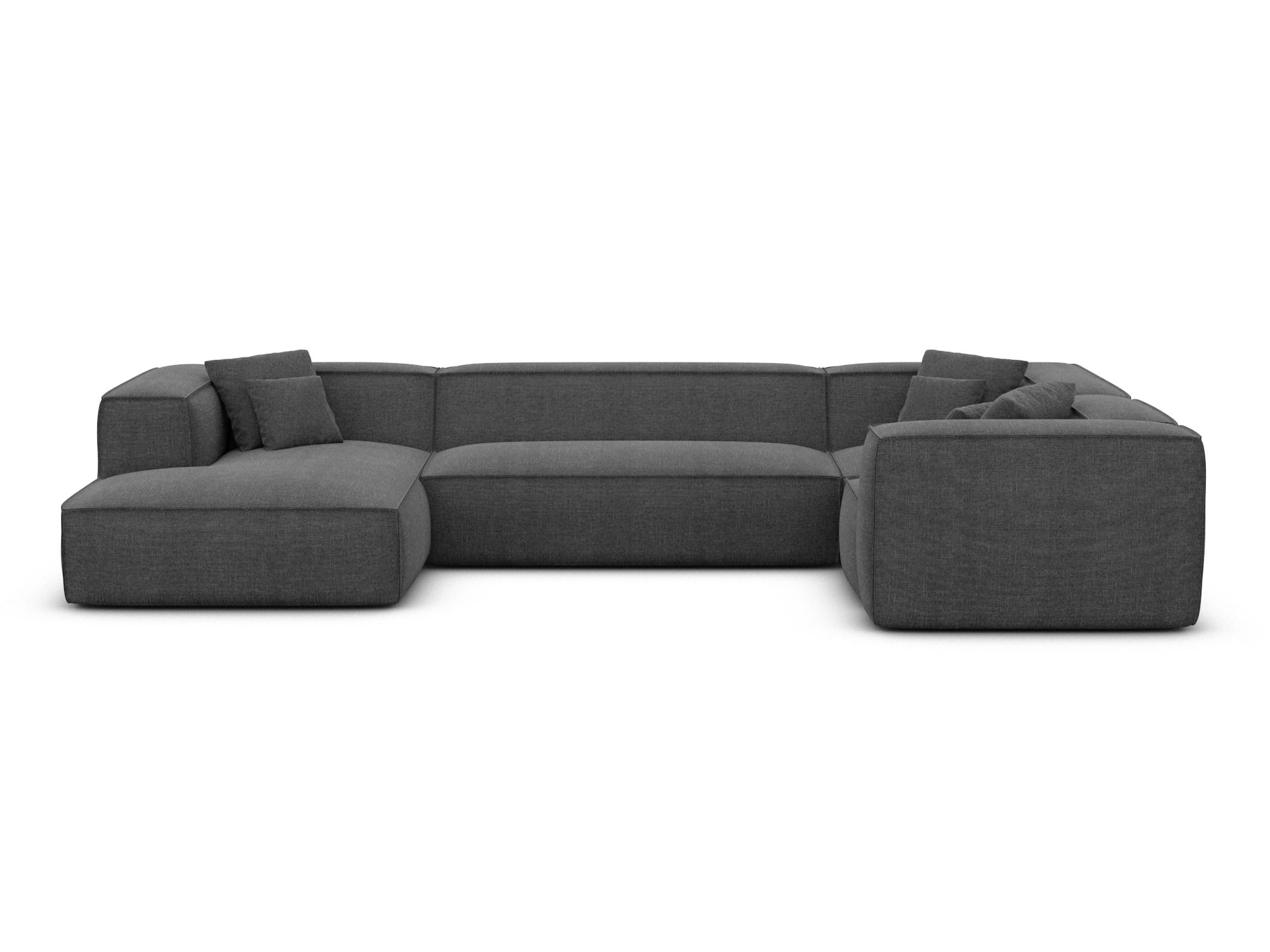 Wohnlandschaft Liranda XL U-Form in Stoff Anthrazit