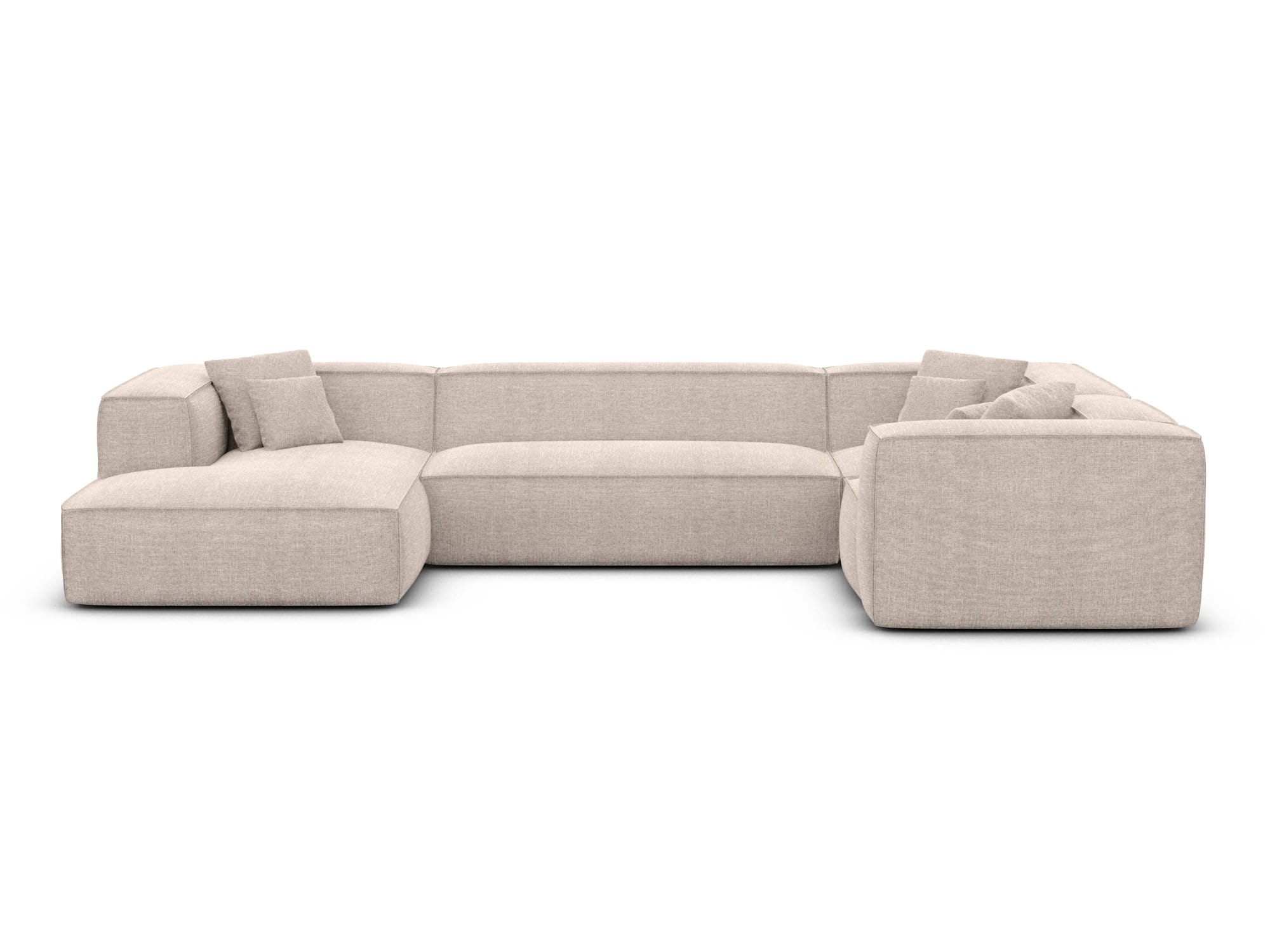 Wohnlandschaft Liranda XL U-Form in Stoff Beige