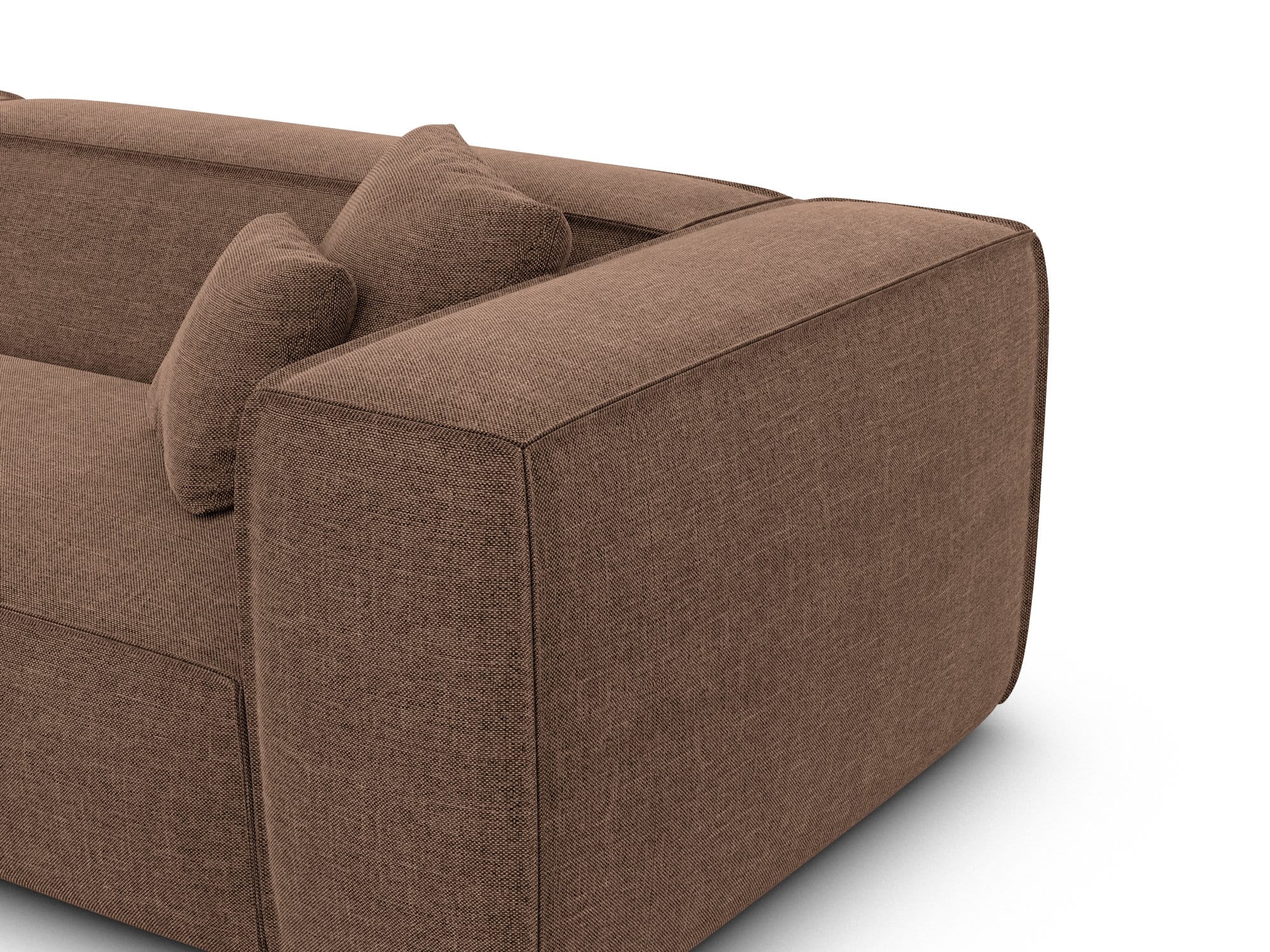 Wohnlandschaft Liranda XXL U-Form in Stoff Braun