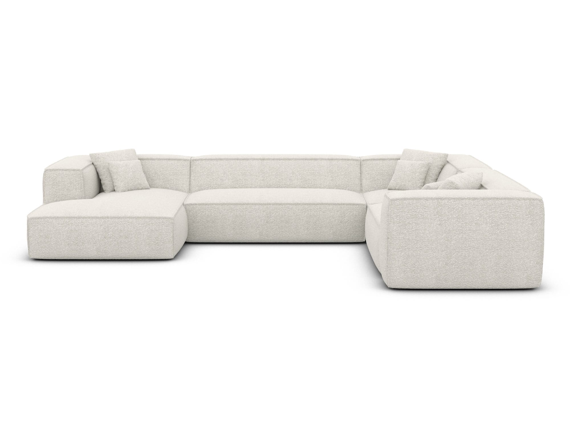 Wohnlandschaft Liranda XXL U-Form in Stoff Weiß