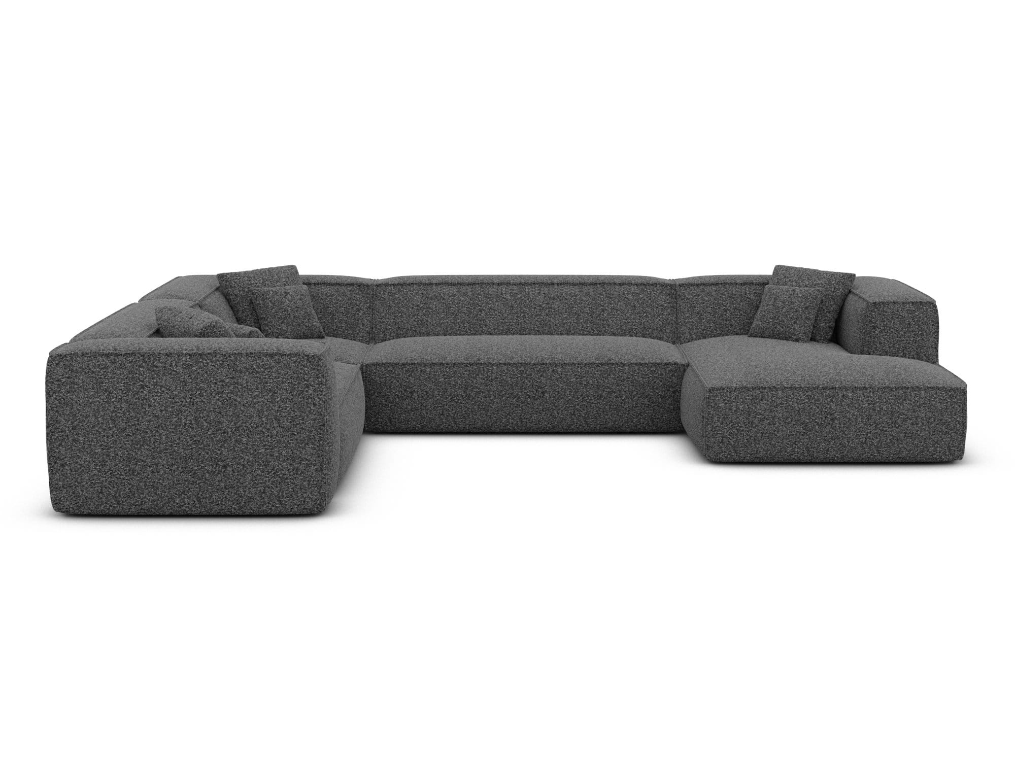 Wohnlandschaft Liranda XXL U-Form in Stoff Graphite
