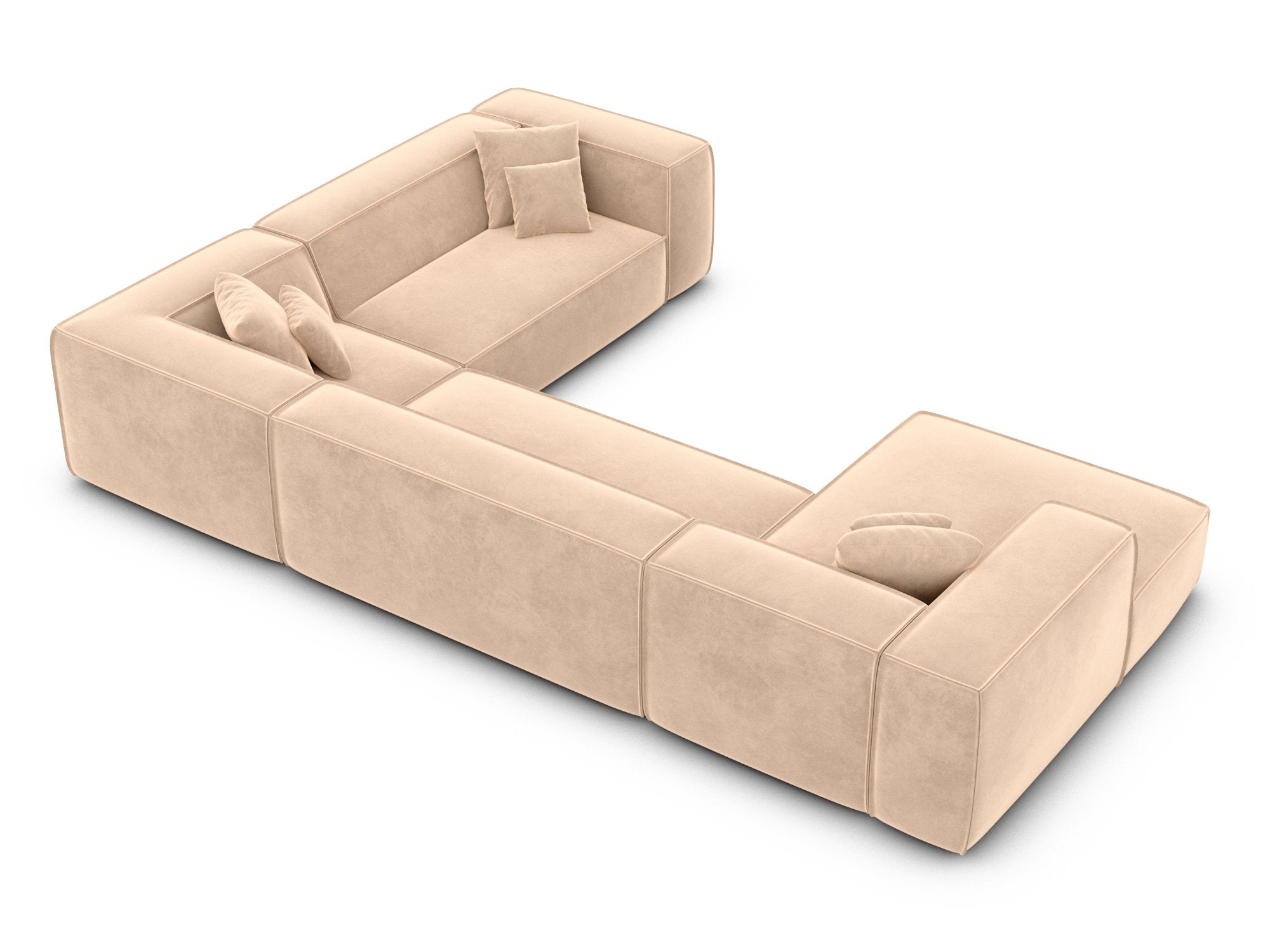 Polster Wohnlandschaft Liranda XXL U-Form Beige