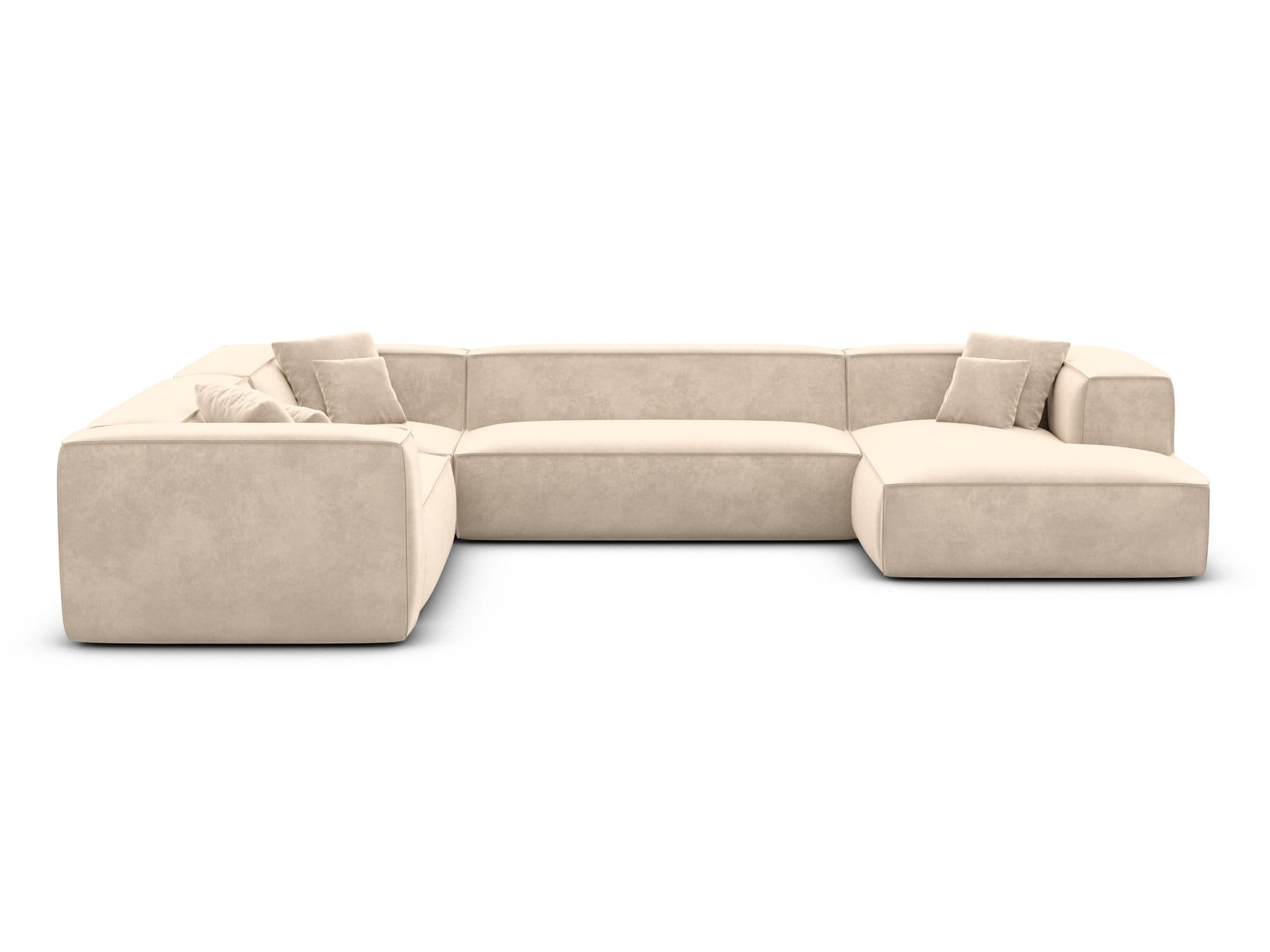 Wohnlandschaft Liranda XXL U-Form in Stoff Creme