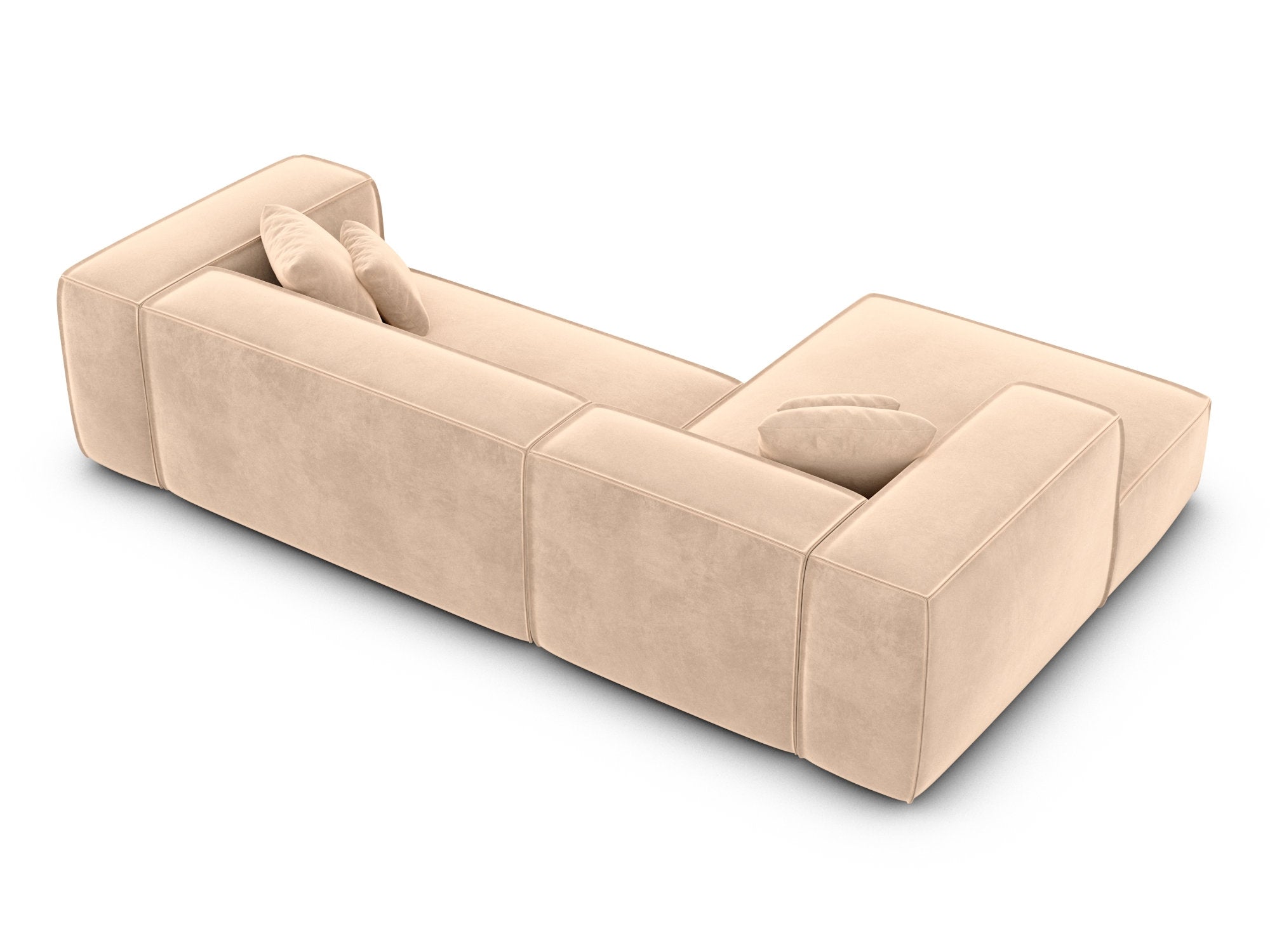 Polster Ecksofa Liranda L-Form kurz Beige