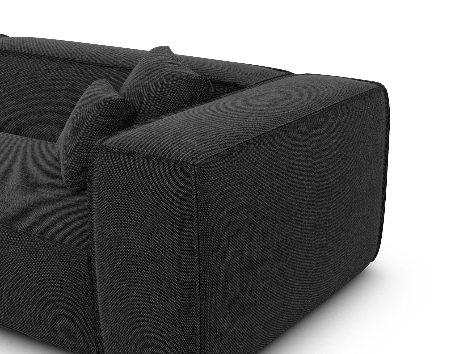 Stoff Ecksofa Liranda L Form schwarz