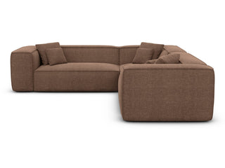 Stoff Ecksofa Liranda L-Form Braun