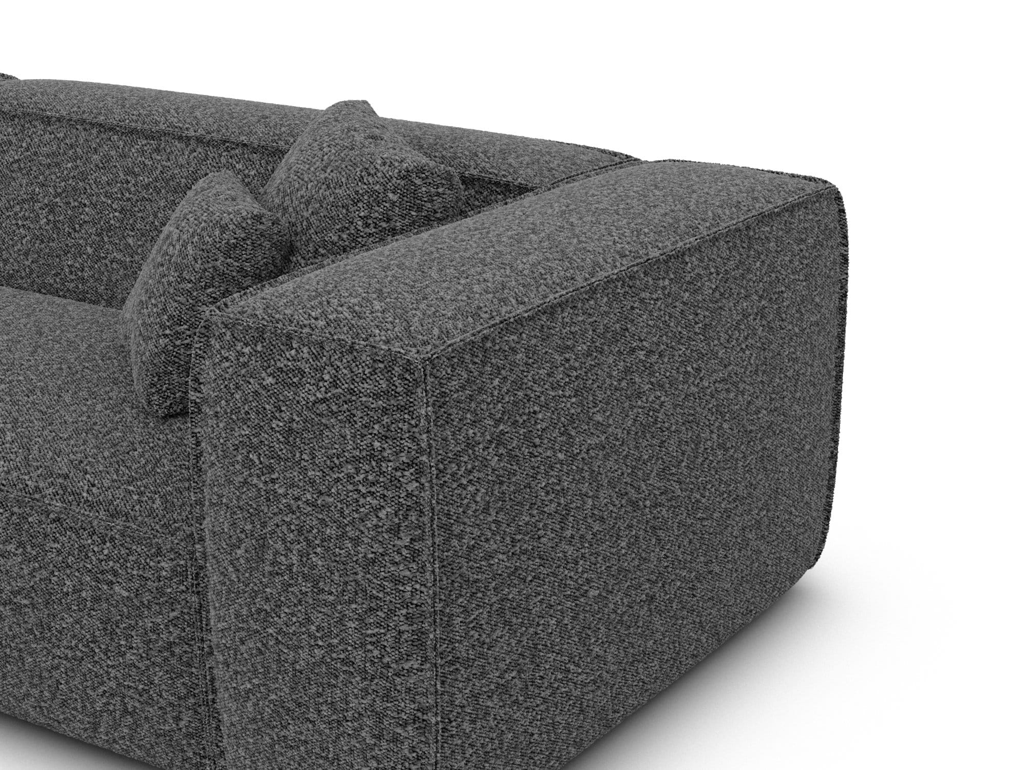 Stoff Ecksofa Liranda L-Form Graphite