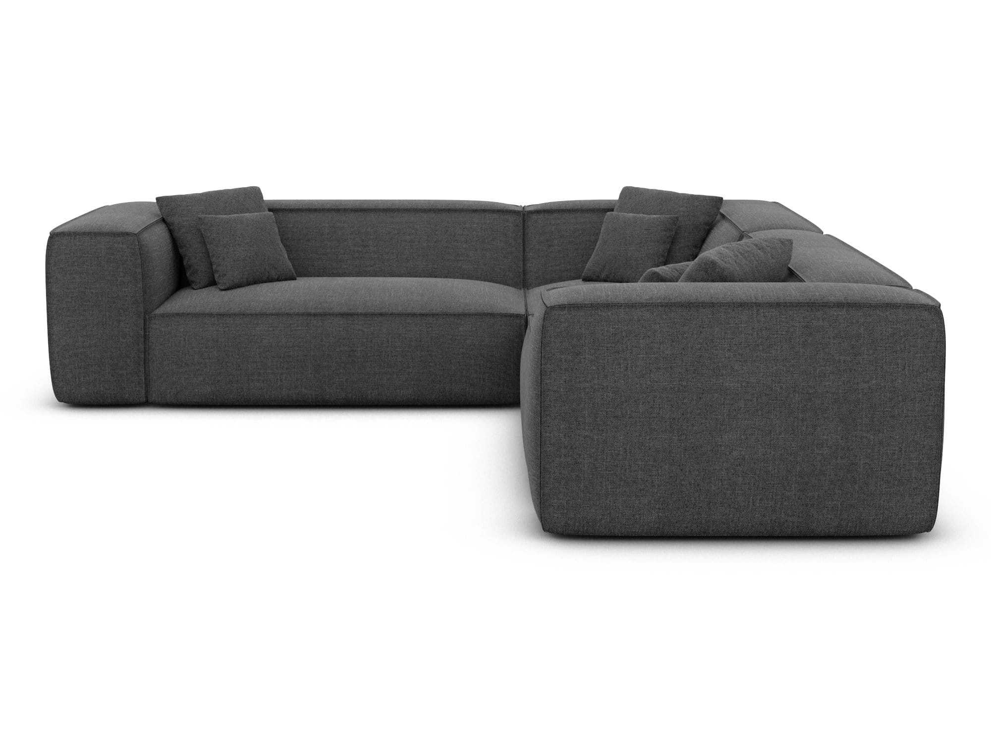 Stoff Ecksofa Liranda L-Form Anthrazit
