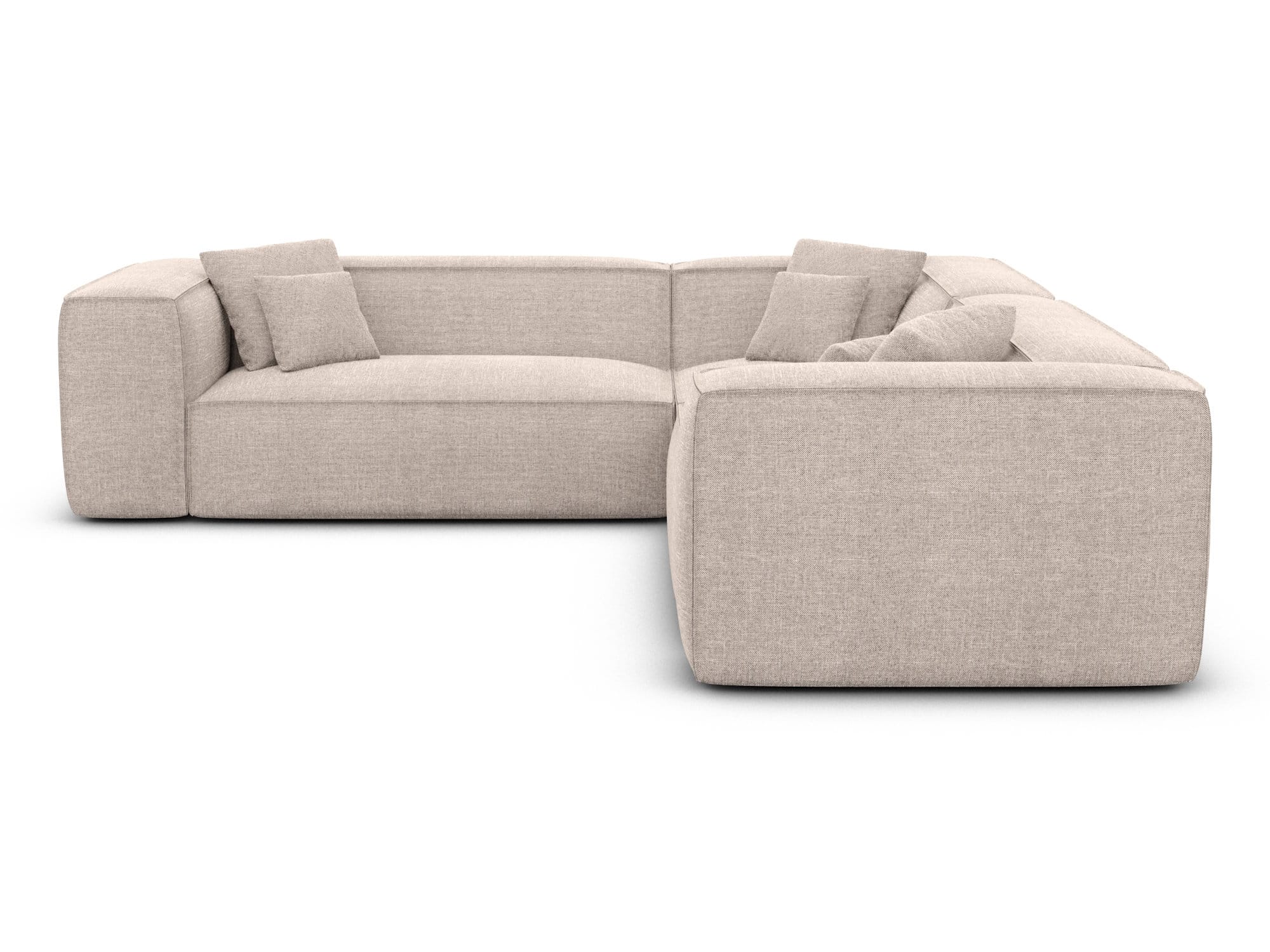 Stoff Ecksofa Liranda L Form beige