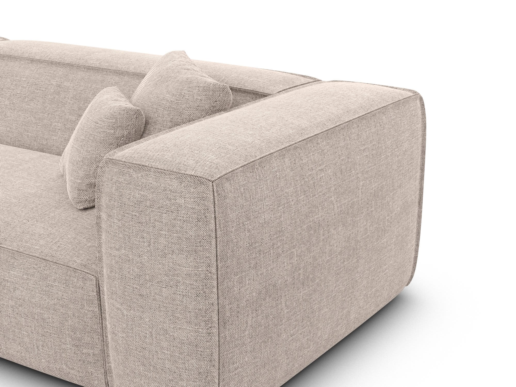 Stoff Ecksofa Liranda L Form beige