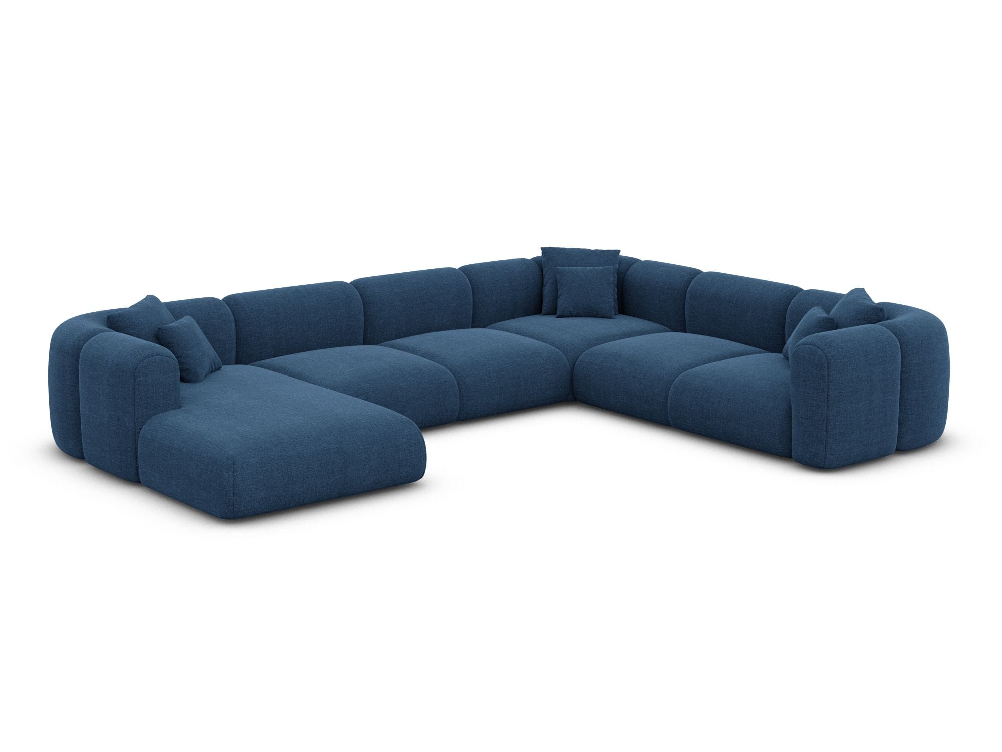 XXL Stoff Wohnlandschaft Venturia dunkelblau